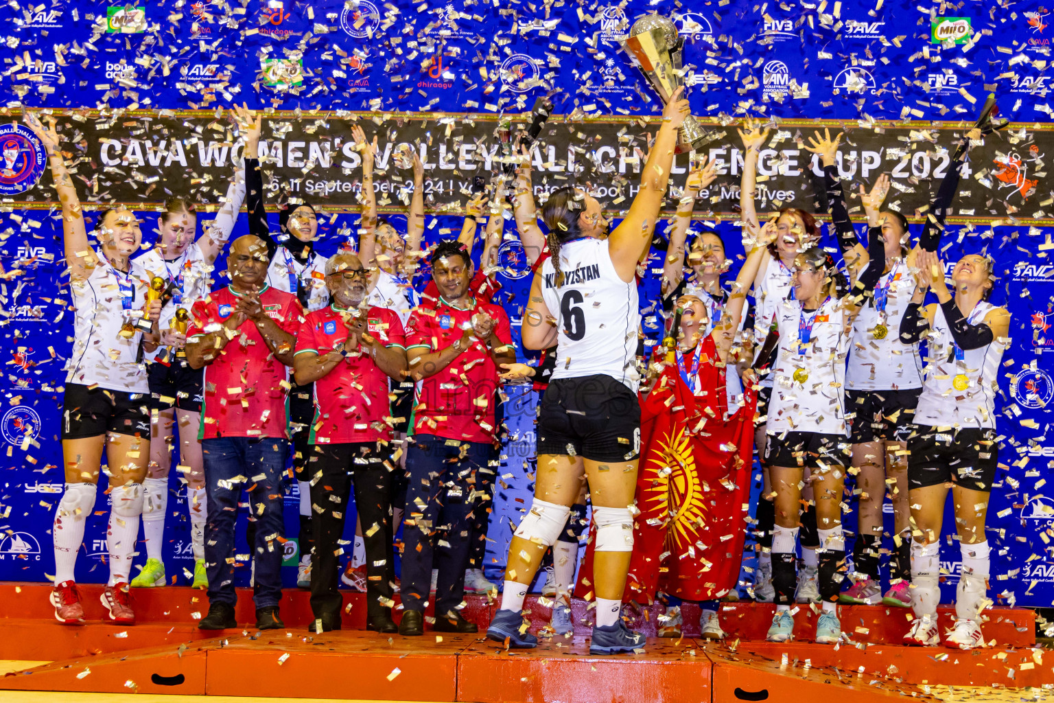 Final of CAVA Woman's Volleyball Challenge Cup 2024 was held in Social Center, Male', Maldives on Wednesday, 11th September 2024. Photos: Nausham Waheed / images.mv