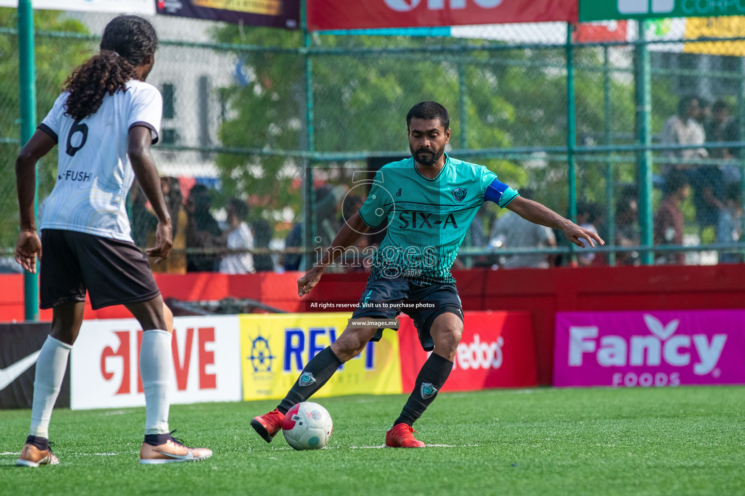 K. Dhiffushi vs K. Thulusdhoo in Day 6 of Golden Futsal Challenge 2023 on 10 February 2023 in Hulhumale, Male, Maldives