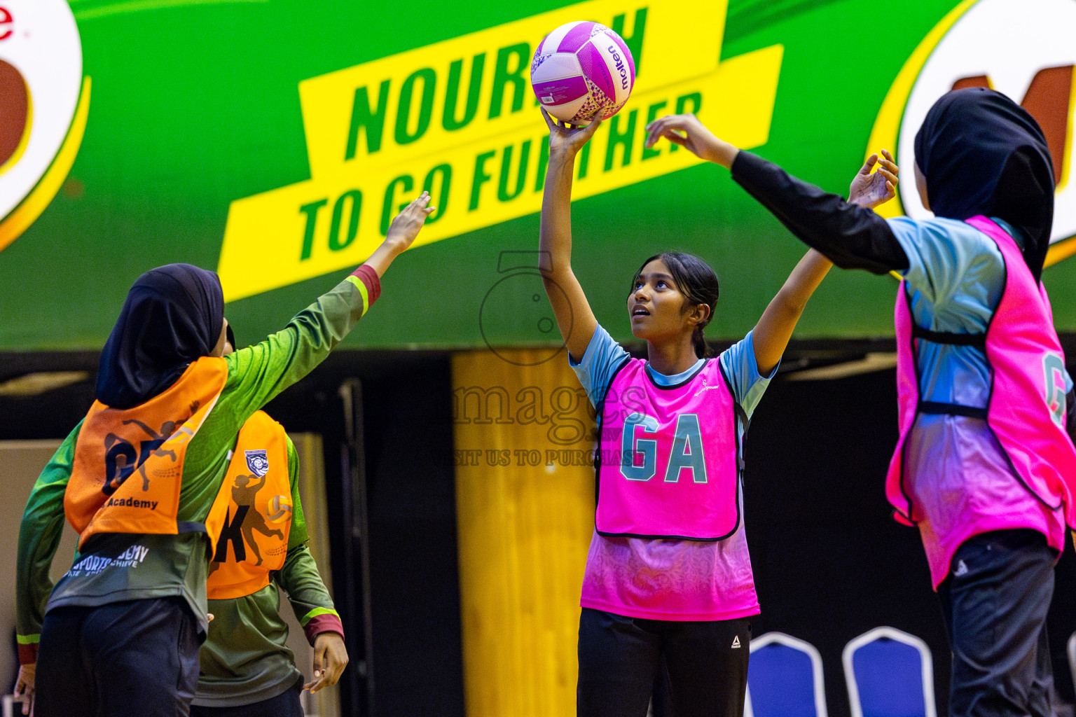 Fiontti A Team vs Young Netters A in Day 2 of 3rd Junior Championship - Netball association of Maldives, held at Social Center on Monday 20th January 2025 . Photos by Nausham Waheed