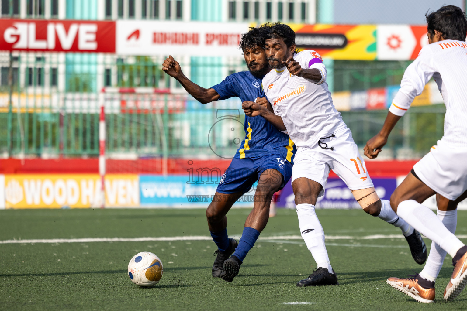 B Eydhafushi vs B Thulhaadhoo in Day 13 of Golden Futsal Challenge 2025 was held on Friday, 17th January 2025, in Hulhumale', Maldives 
Photos: Hassan Simah / images.mv
