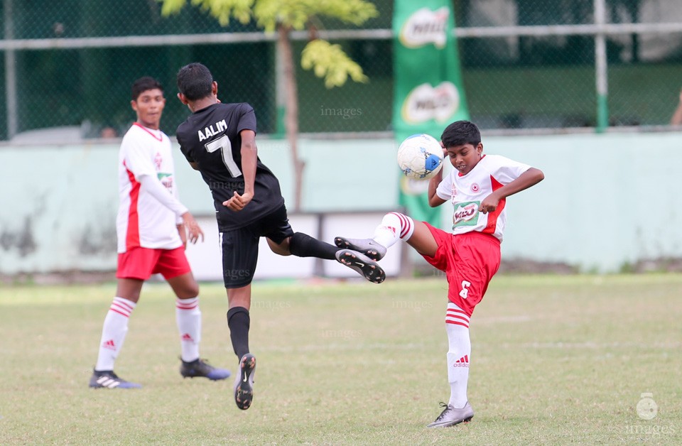 Inter school Under 16 Football Tournament Semi Final: Iskandhar School vs Ahmadiyya in Male', Maldives, Monday, March 13, 2017.(Images.mv Photo/ Hussain Sinan). 