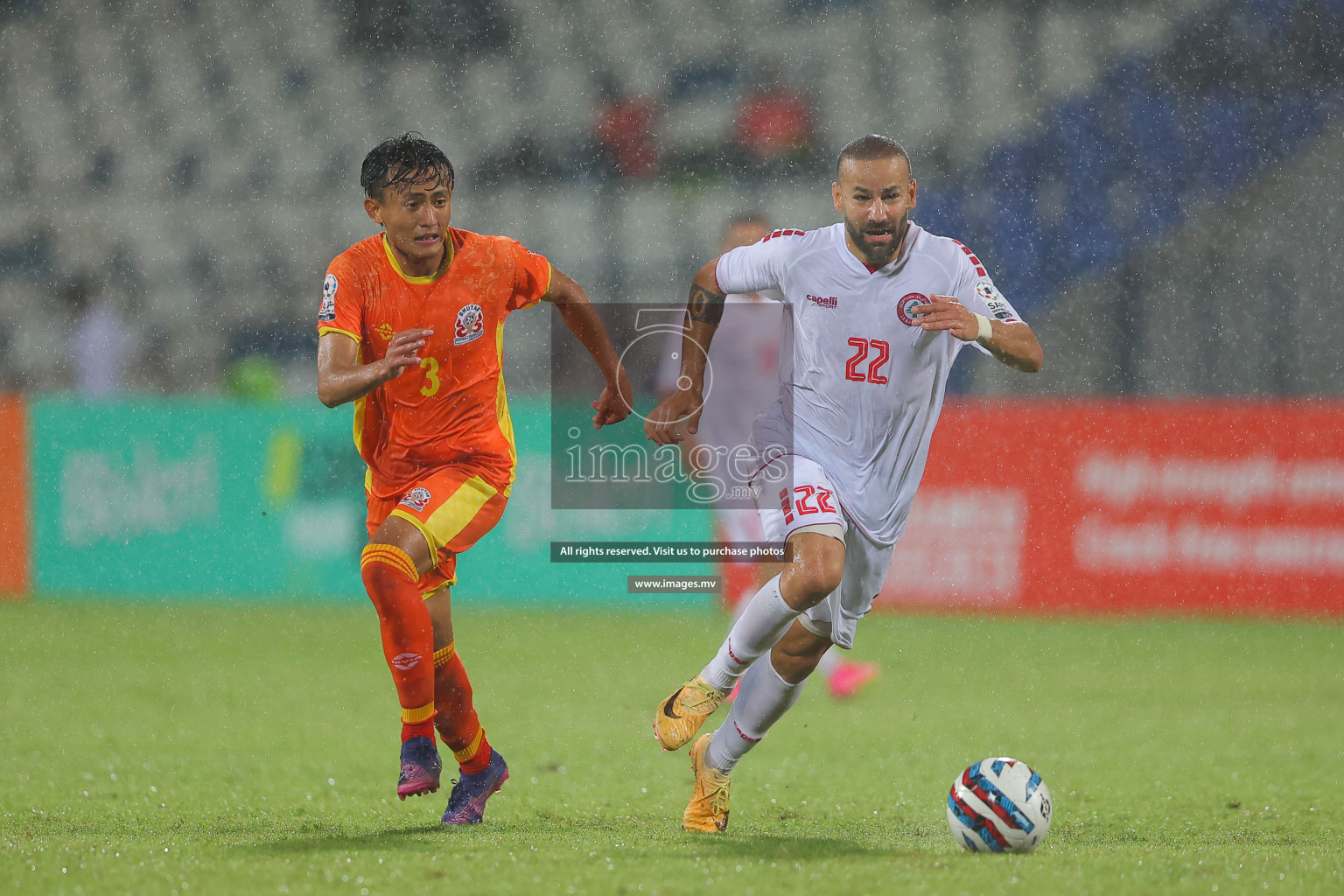 Bhutan vs Lebanon in SAFF Championship 2023 held in Sree Kanteerava Stadium, Bengaluru, India, on Sunday, 25th June 2023. Photos: Nausham Waheed / images.mv