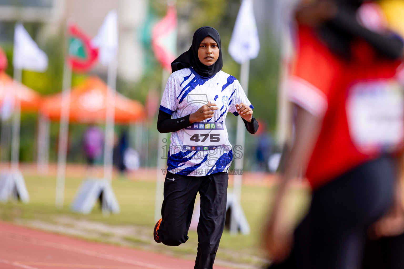 Day 3 of MWSC Interschool Athletics Championships 2024 held in Hulhumale Running Track, Hulhumale, Maldives on Monday, 11th November 2024. 
Photos by: Hassan Simah / Images.mv