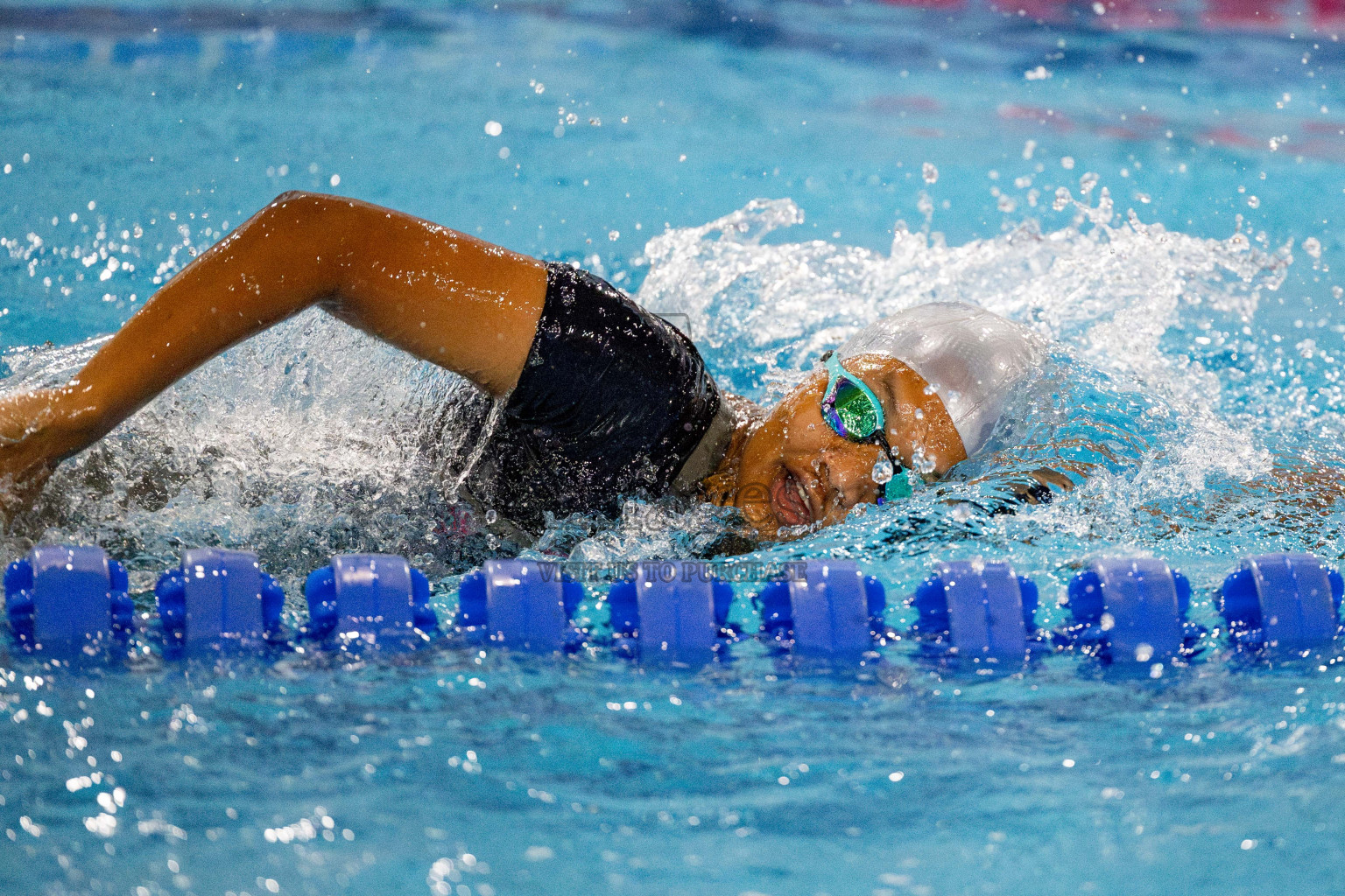 Day 4 of National Swimming Competition 2024 held in Hulhumale', Maldives on Monday, 16th December 2024. 
Photos: Hassan Simah / images.mv