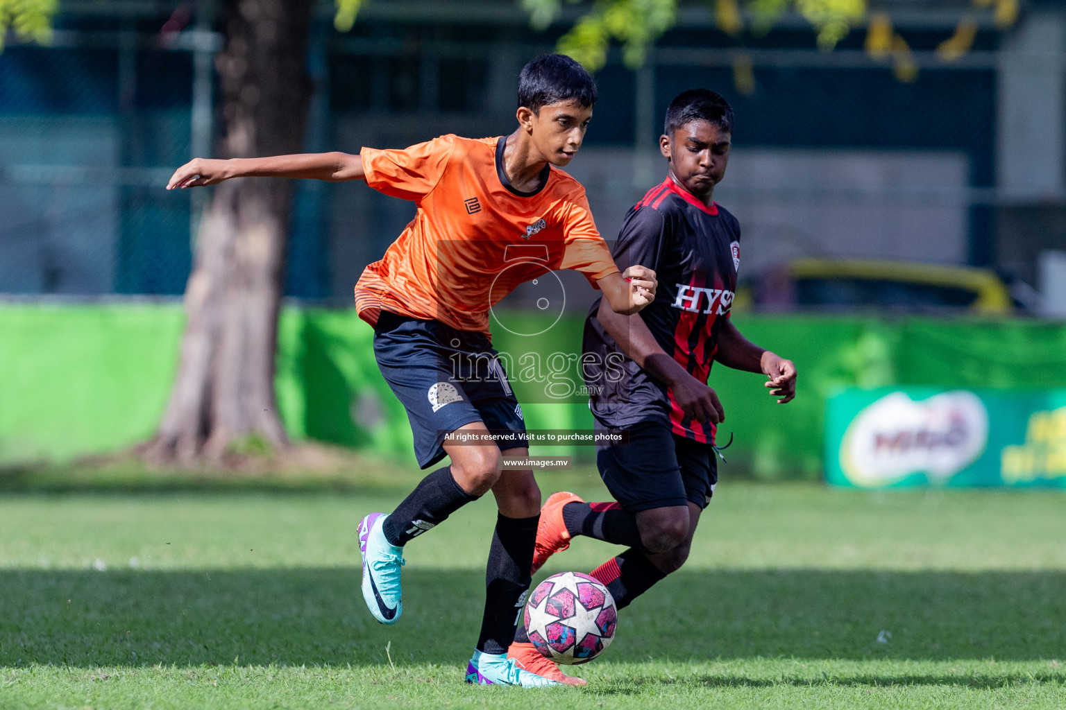 Day 1 of MILO Academy Championship 2023 (u14) was held in Henveyru Stadium Male', Maldives on 3rd November 2023. Photos: Nausham Waheed / images.mv