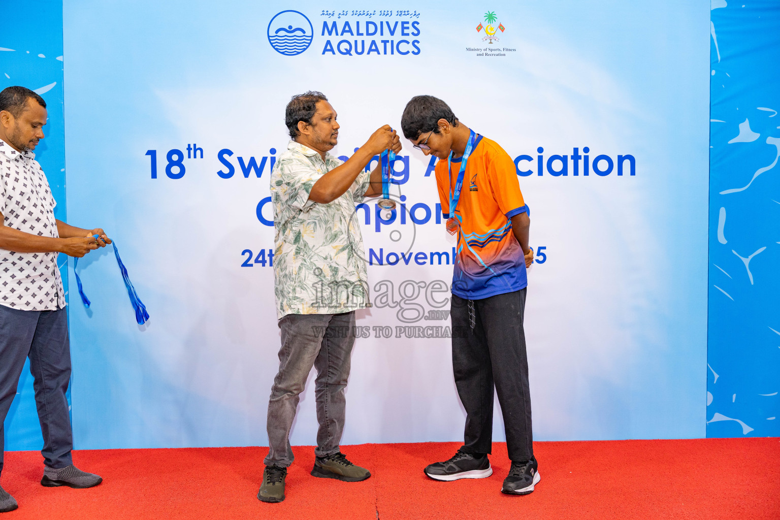 18th Swimming Association Championship 2025, Closing Ceremony was held on Saturday, 29th November 2025 at Swimming Track Hulhumale', Maldives. Photos: Areef Adam / images.mv