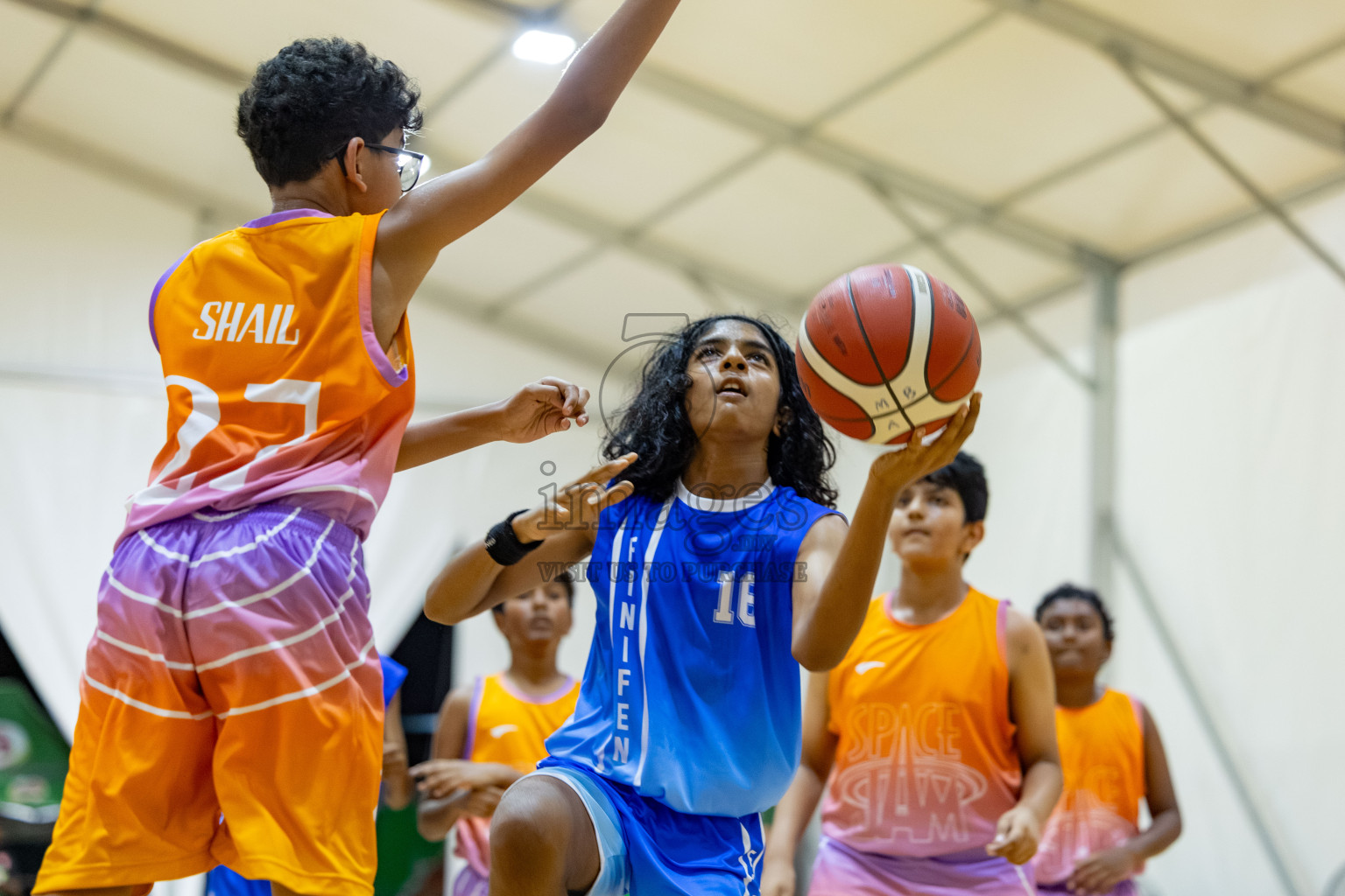 Milo 5 x 5 Junior Challenge 2025 - Basketball tournament held in Basketball Training Center, Male', Maldives on Thursday, 09th October 2025. 
Photo by: Hassan Simah / Images.mv