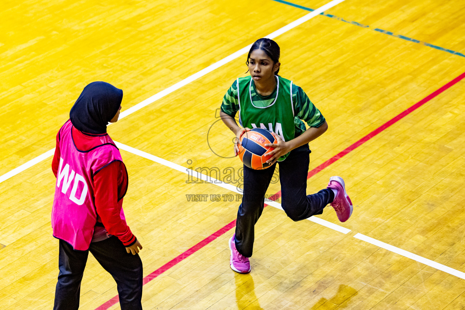 Day 5 of 25th Inter-School Netball Tournament was held in Social Center at Male', Maldives on Tuesday, 13th August 2024. Photos: Nausham Waheed / images.mv