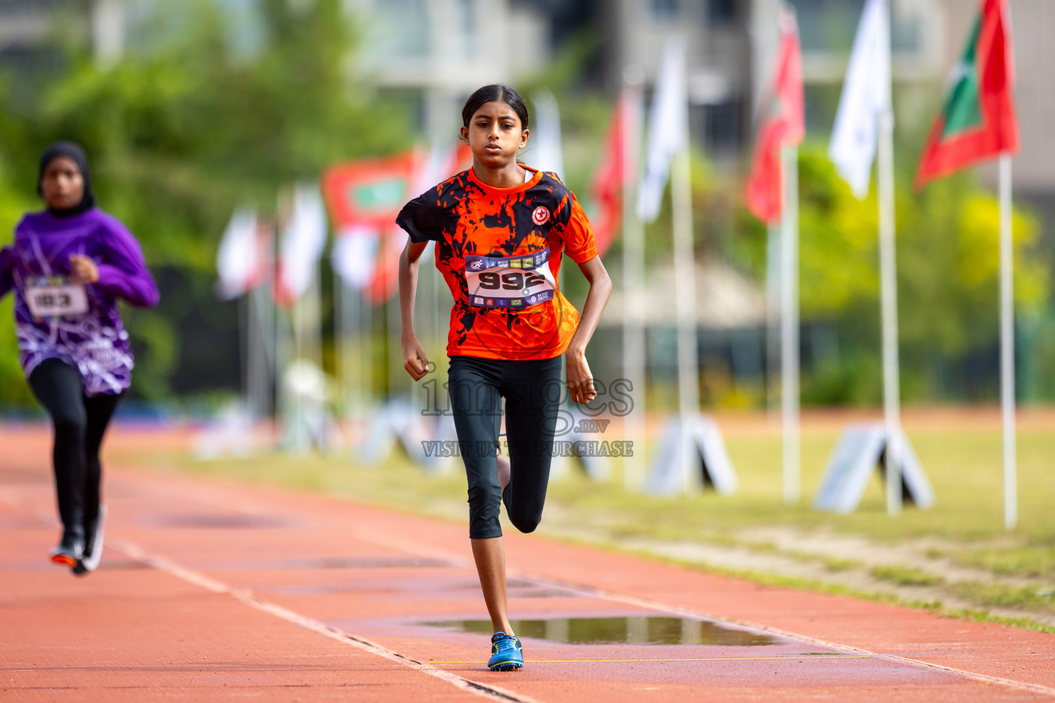 Day 1 of MWSC Interschool Athletics Championships 2024 held in Hulhumale Running Track, Hulhumale, Maldives on Saturday, 9th November 2024. 
Photos by: Ismail Thoriq / images.mv