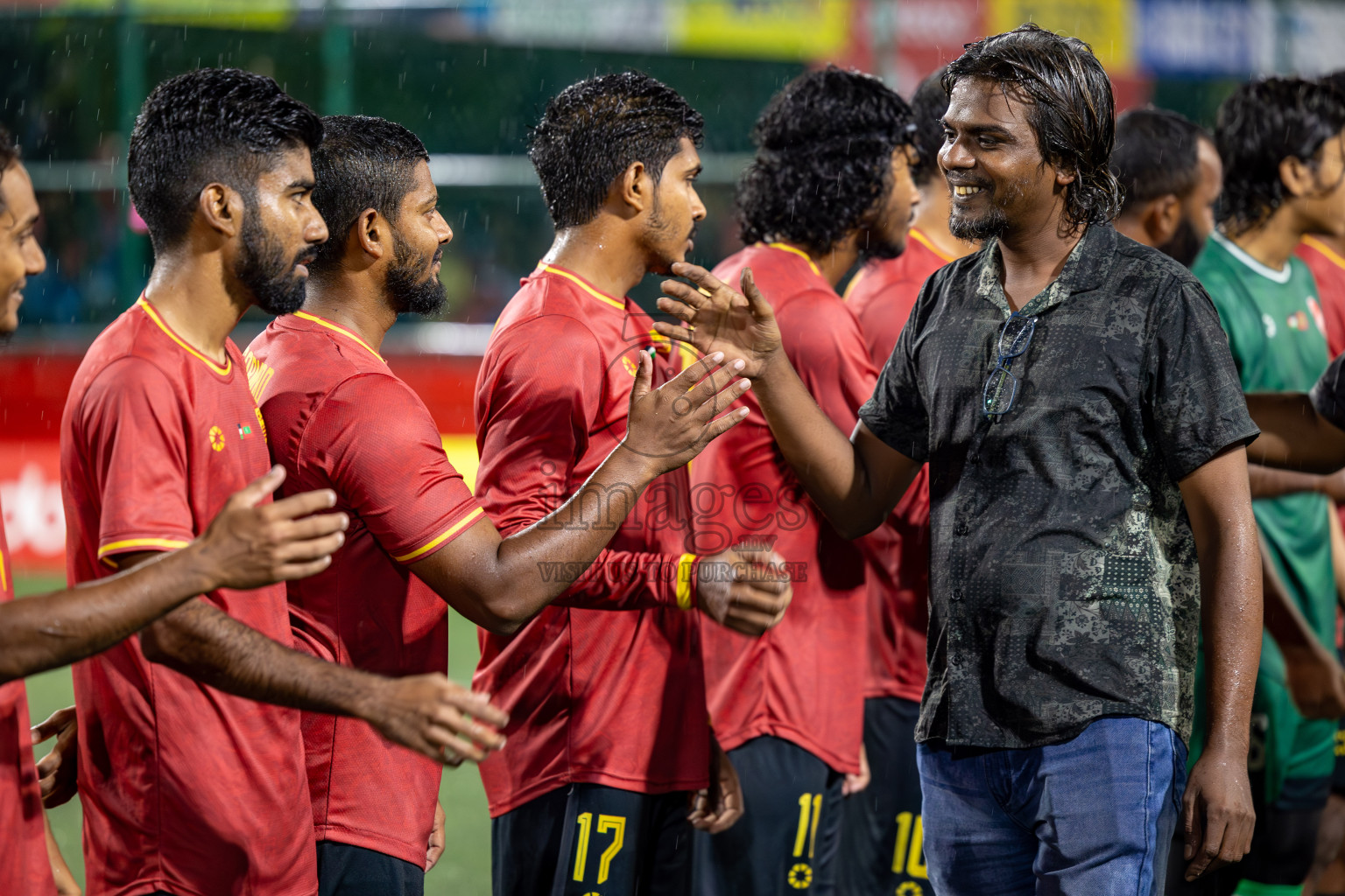 Dh. Kudahuvadhoo VS N. Kendhikulhudhoo in Round of 16 on Day 40 of Golden Futsal Challenge 2024 which was held on Tuesday, 27th February 2024, in Hulhumale', Maldives Photos: Hassan Simah / images.mv