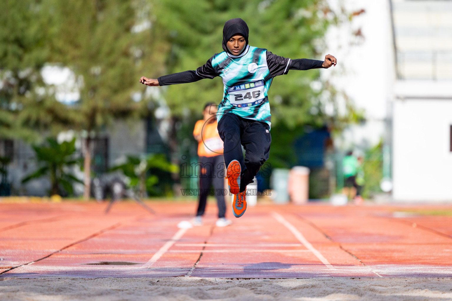 Day 1 of MWSC Interschool Athletics Championships 2024 held in Hulhumale Running Track, Hulhumale, Maldives on Saturday, 9th November 2024. 
Photos by: Ismail Thoriq, Hassan Simah / Images.mv