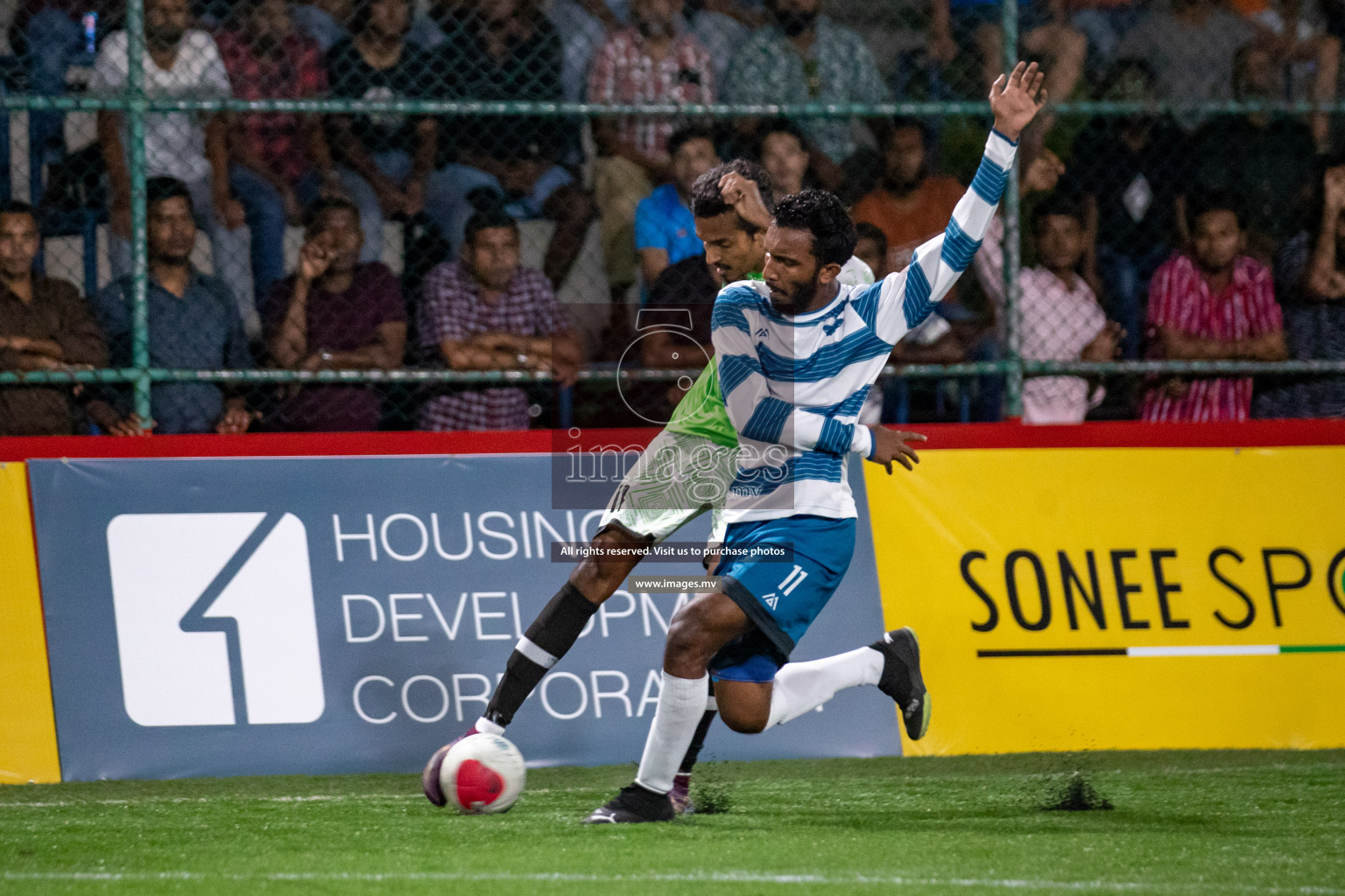 Club AVSEC vs TEAM DJA in Club Maldives Cup 2022 was held in Hulhumale', Maldives on Sunday, 9th October 2022. Photos: Hassan Simah / images.mv