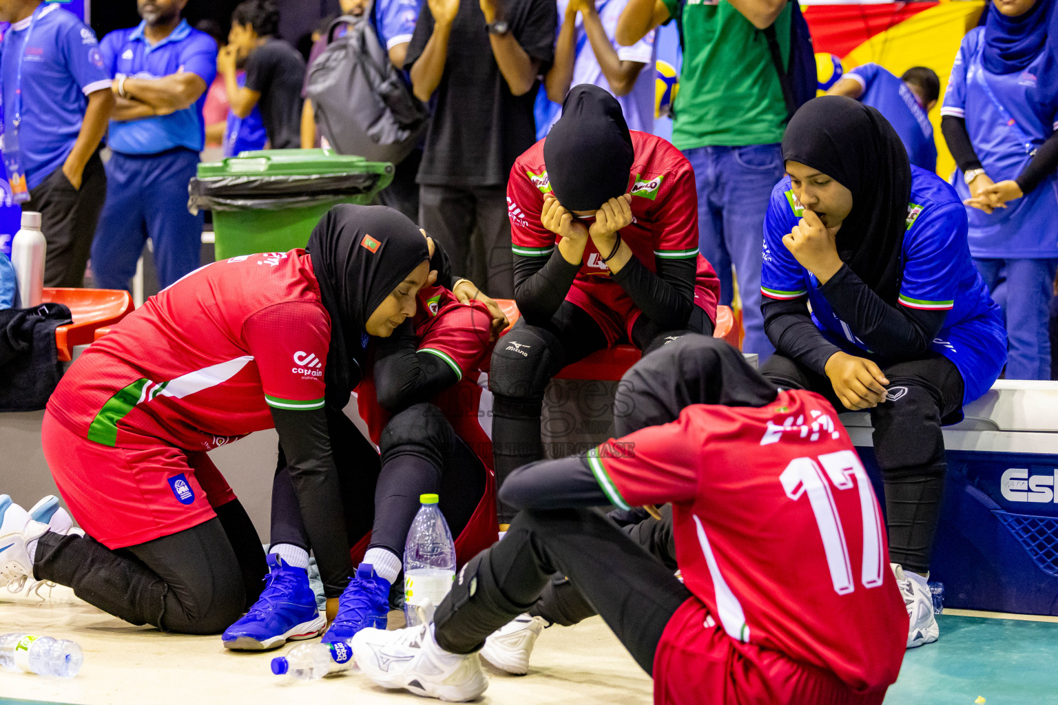 Final of CAVA Woman's Volleyball Challenge Cup 2024 was held in Social Center, Male', Maldives on Wednesday, 11th September 2024. Photos: Nausham Waheed / images.mv