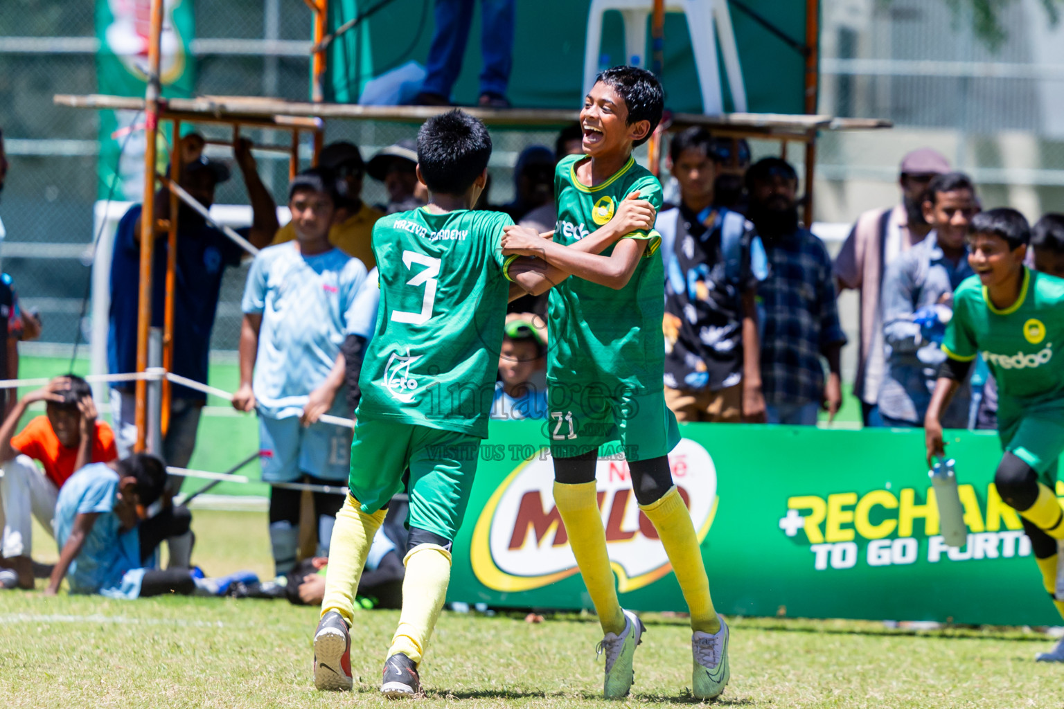 Day 3 of MILO Academy Championship 2025 (U-12) was held at Henveiru Stadium in Male', Maldives on Saturday, 3rd May 2025. Photos: Nausham Waheed / images.mv