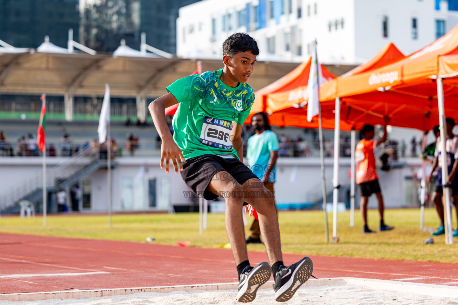 Day 3 of MWSC Interschool Athletics Championships 2024 held in Hulhumale Running Track, Hulhumale, Maldives on Monday, 11th November 2024. Photos by: Nausham Waheed / Images.mv