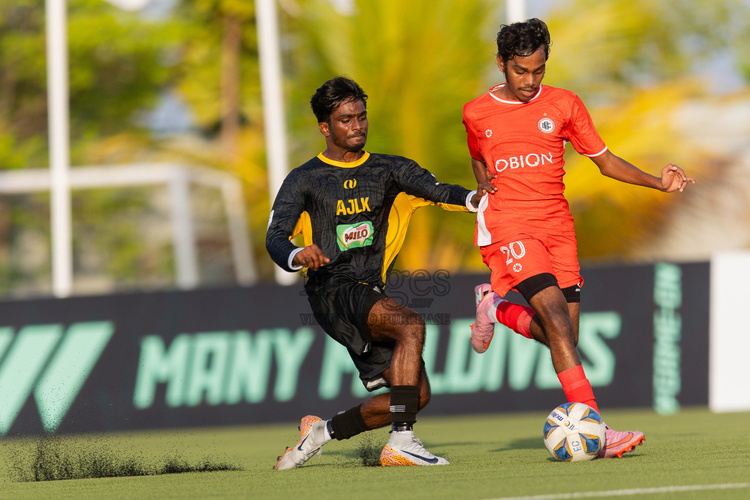 CC Sports Club VS Aajeelakah Eydhafushi FA in Day 6 of Eydhafushi Cup 2025 held in Eydhafushi Football Stadium at B. Eydhafushi, Maldives on Wednesday, 10th September 2025. Photos: Arif Rasheed / images.mv