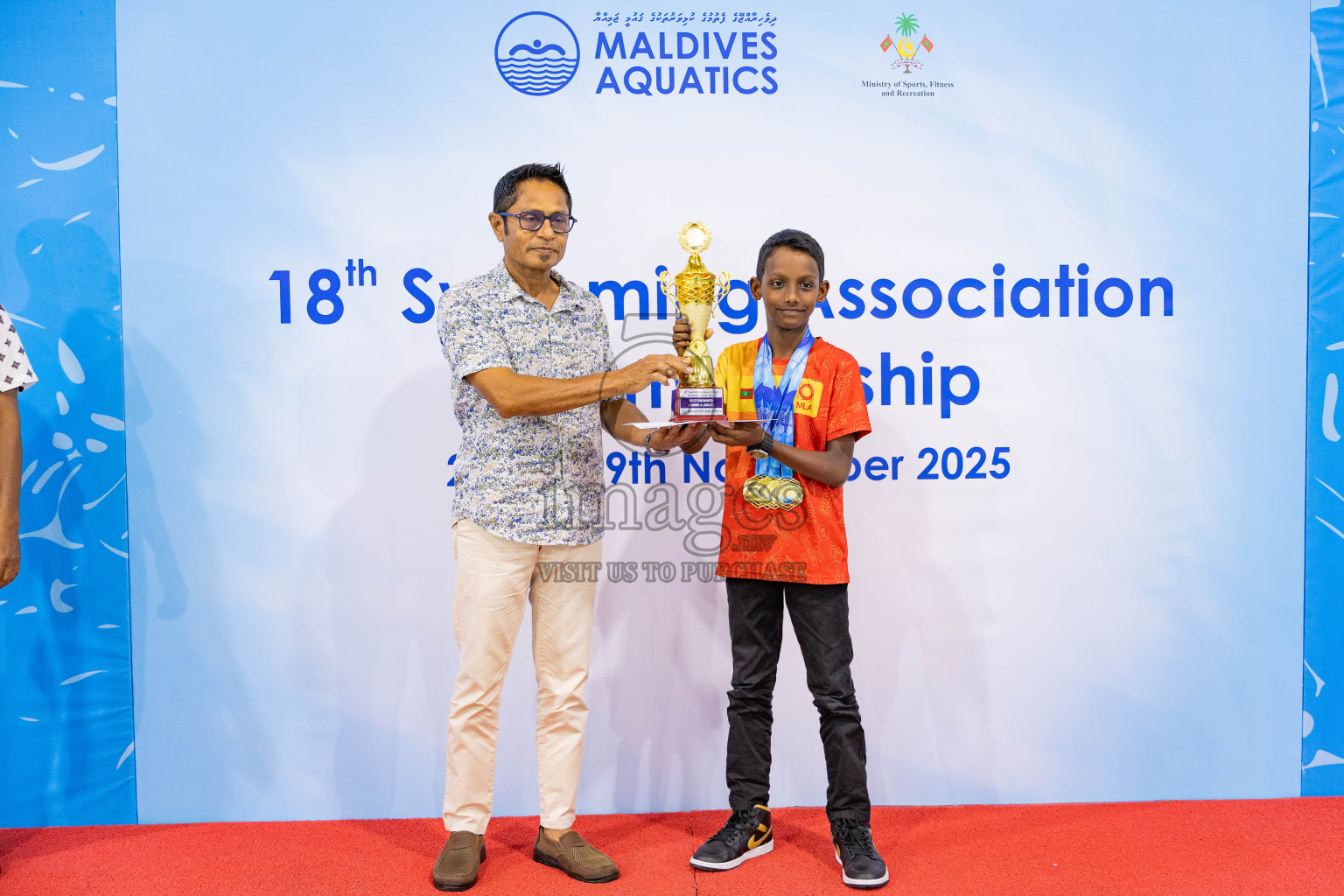 18th Swimming Association Championship 2025, Closing Ceremony was held on Saturday, 29th November 2025 at Swimming Track Hulhumale', Maldives. Photos: Areef Adam / images.mv
