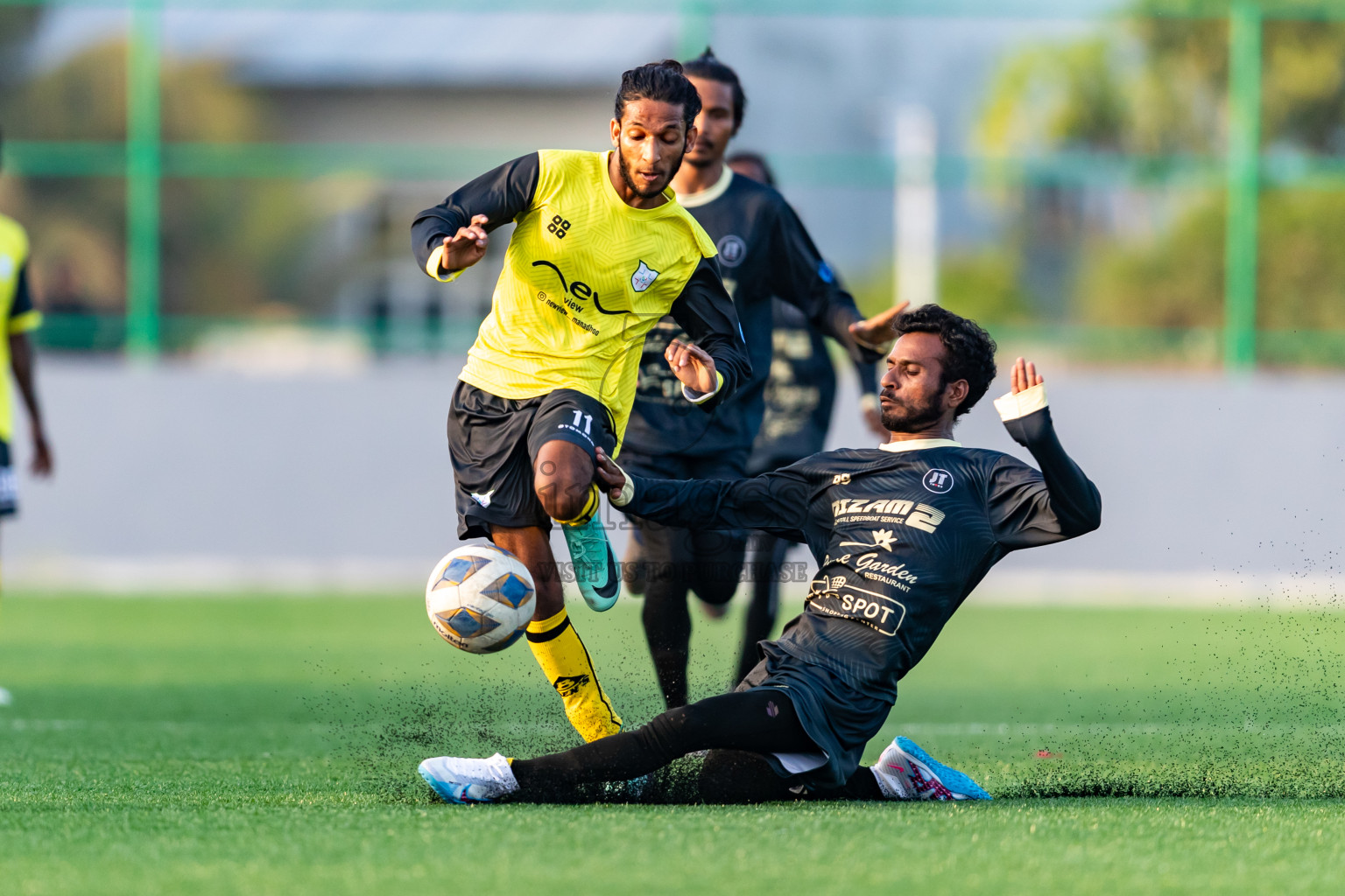 Kanmathi Juniors vs JT Sports from Manadhoo Council Cup 2024 in N Manadhoo Maldives on Wednesday, 21st February 2023. Photos: Nausham Waheed / images.mv