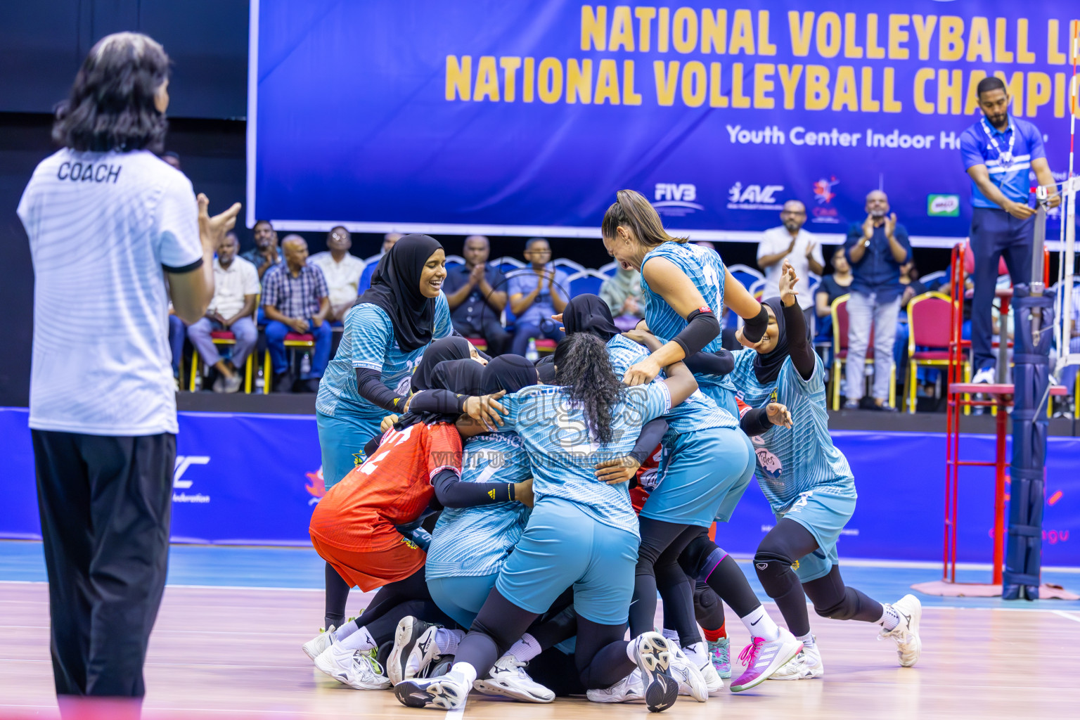 Club WAMCO vs Police Club in the final of National Volleyball Championship 2024 (women's division) was held in Social Center Indoor Hall on Thursday, 24th October 2024. 
Photos: Ismail Thoriq / images.mv