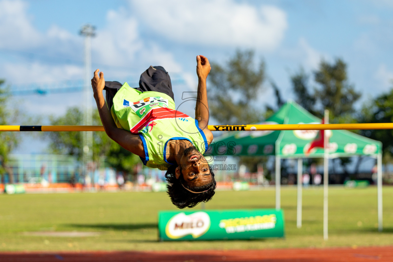 Day 2 of 12th Milo Association Championships was held in Ekuveni Track at Male', Maldives on Friday, 25th April 2025. Photos: Hassan Simah / images.mv