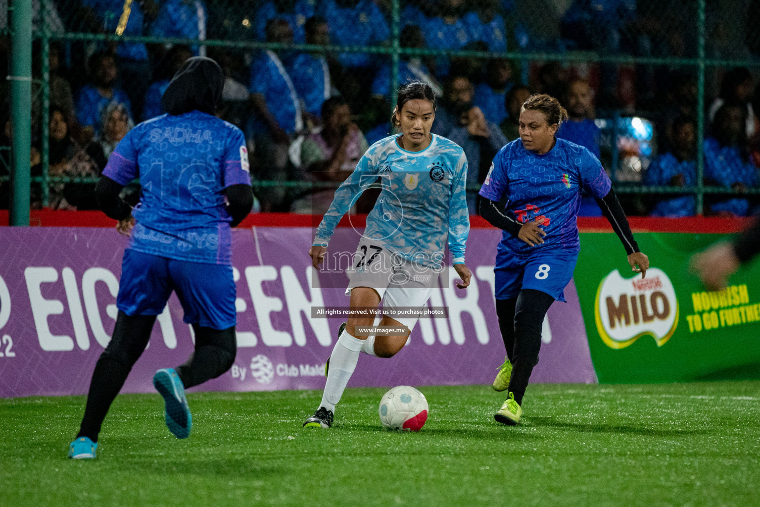 MPL vs Club MYS in Eighteen Thirty Women's Futsal Fiesta 2022 was held in Hulhumale', Maldives on Monday, 21st October 2022. Photos: Hassan Simah / images.mv