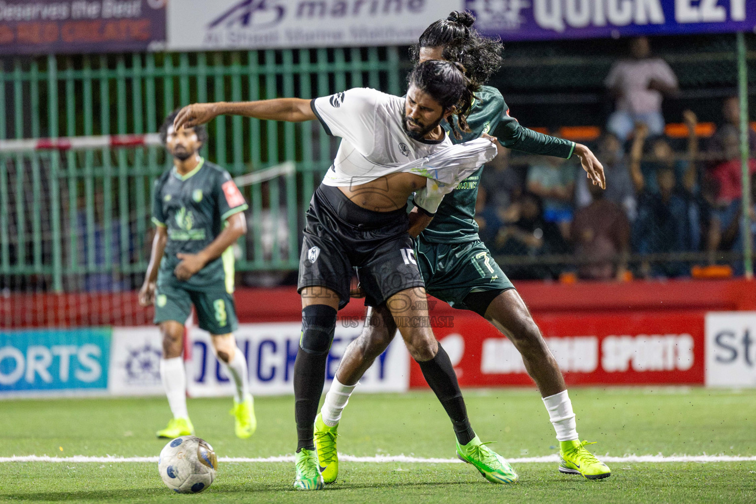 N Miladhoo vs Sh Milandhoo in zone round on Day 29 of Golden Futsal Challenge 2025 was held on Sunday , 2nd February 2025, in Hulhumale', Maldives. Photos: Shuu Abdul Sattar / images.mv