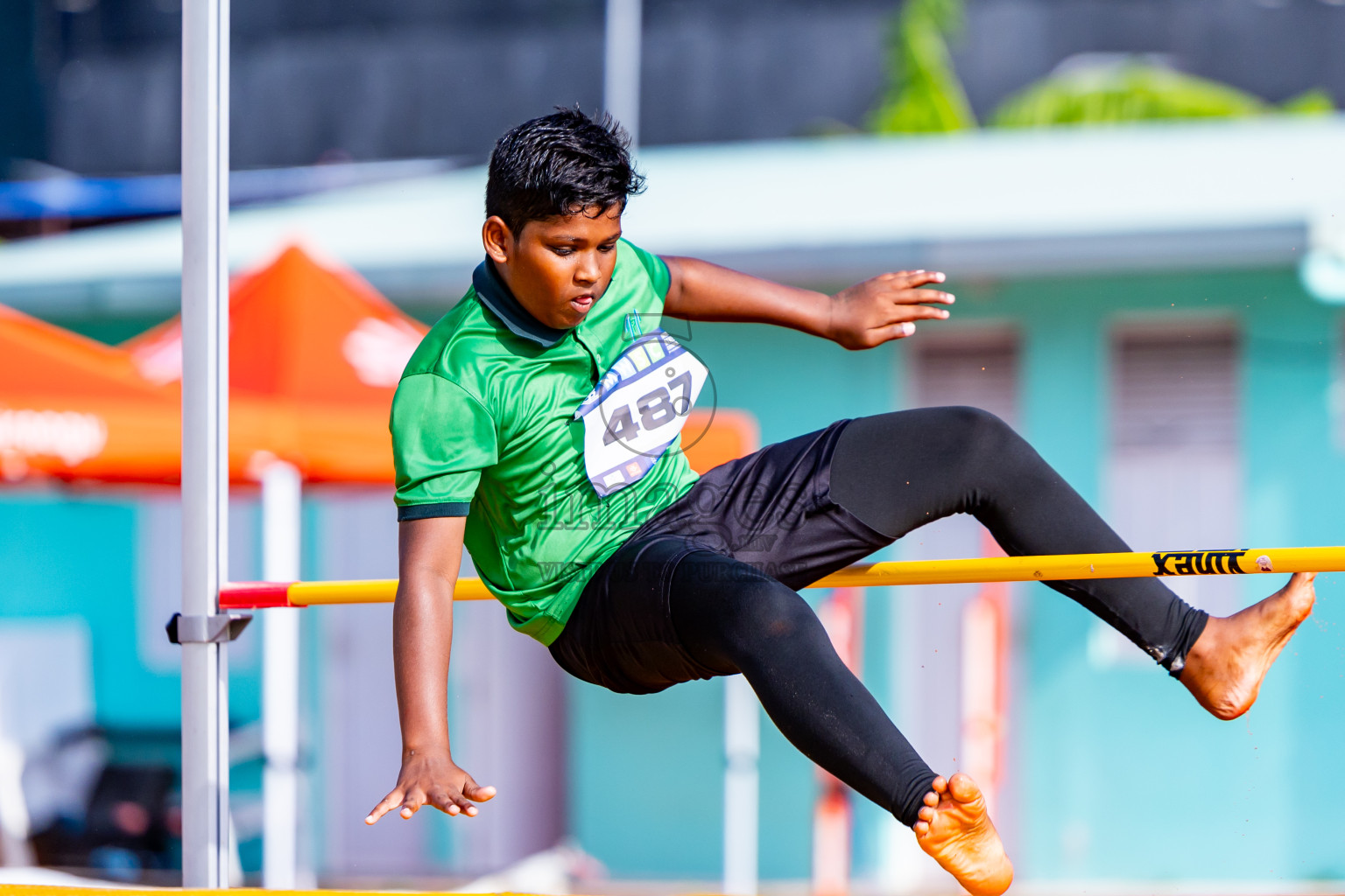 Day 3 of MWSC Interschool Athletics Championships 2024 held in Hulhumale Running Track, Hulhumale, Maldives on Monday, 11th November 2024. Photos by:  Nausham Waheed / Images.mv