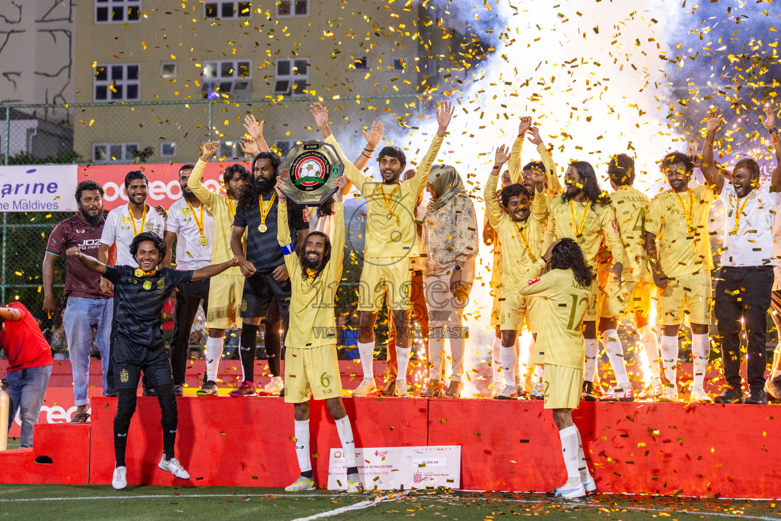 Opening of Golden Futsal Challenge 2024 with Charity Shield Match between L.Gan vs Th. Thimarafushi was held on Sunday, 14th January 2024, in Hulhumale', Maldives Photos: Ismail Thoriq / images.mv