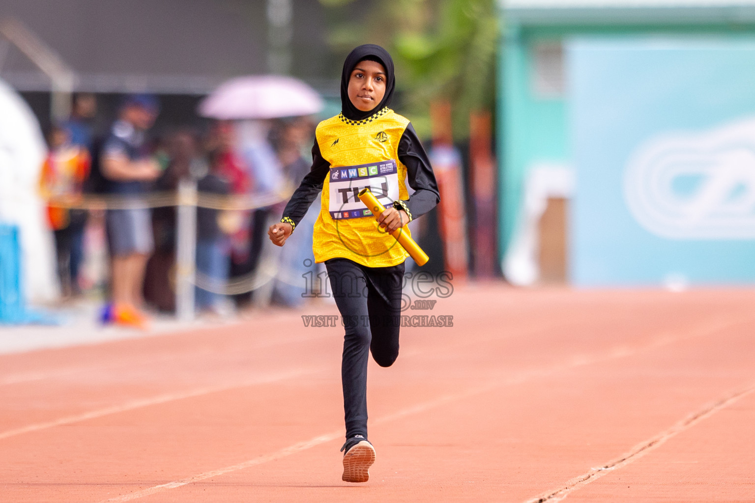 Day 5 of MWSC Interschool Athletics Championships 2024 held in Hulhumale Running Track, Hulhumale, Maldives on Wednesday, 13th November 2024. Photos by: Raif Yoosuf / Images.mv