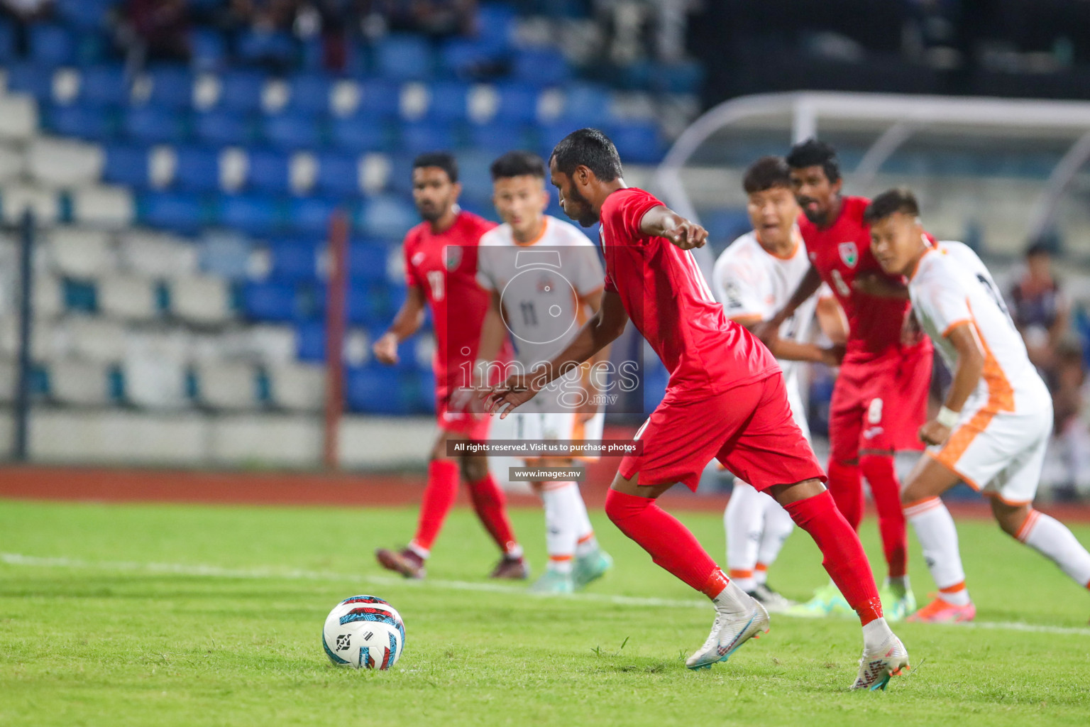 Maldives vs Bhutan in SAFF Championship 2023 held in Sree Kanteerava Stadium, Bengaluru, India, on Wednesday, 22nd June 2023. Photos: Nausham Waheed / images.mv