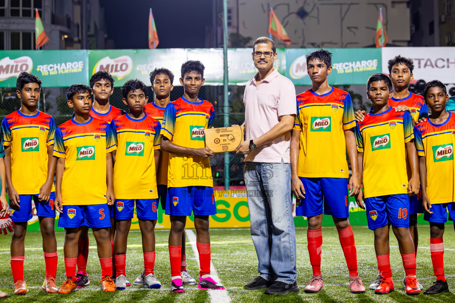 Arena vs Hawks in the Final of Milo Sector League 2025 was held in Rehendhi Futsal Ground, Hulhumale', Maldives on Tuesday, 18th November 2025. Photos: Nausham Waheed  / images.mv