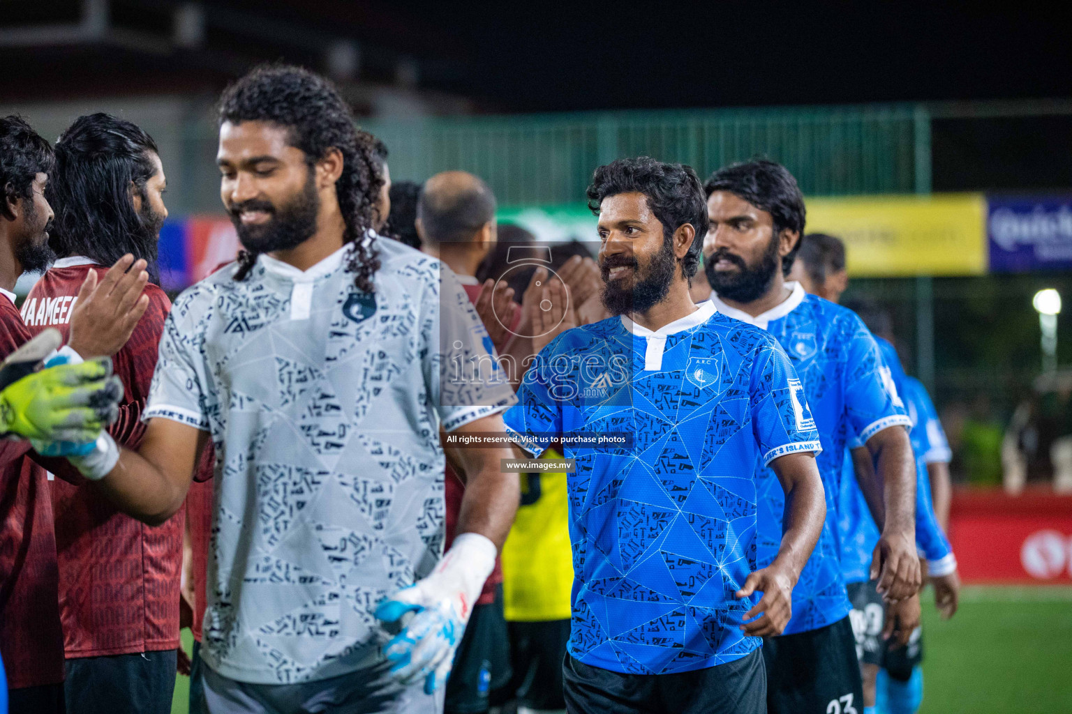 R. Alifushi vs R. Innamaadhoo in Day 7 of Golden Futsal Challenge 2023 on 11 February 2023 in Hulhumale, Male, Maldives