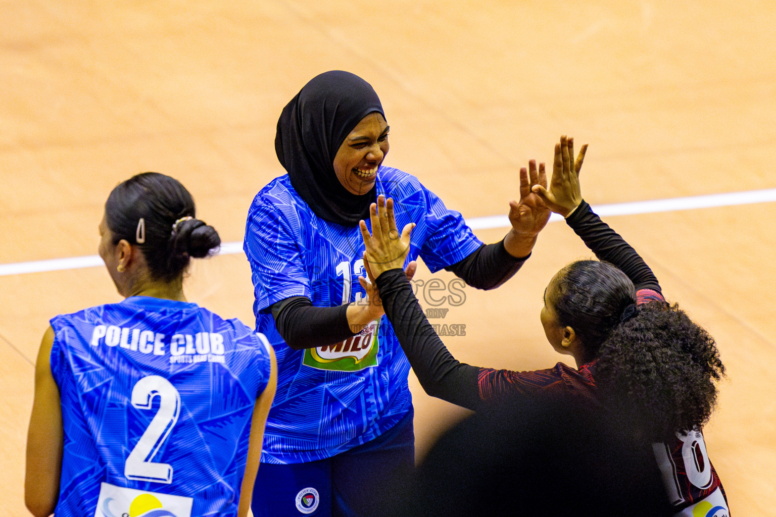 Police Club vs Club Wamco in the Final of Women's Division of National Volleyball Championship 2025 held in Male', Maldives on Sunday, 4th May 2025 at Social Center Indoor Hall Photos By: Nausham Waheed / images.mv