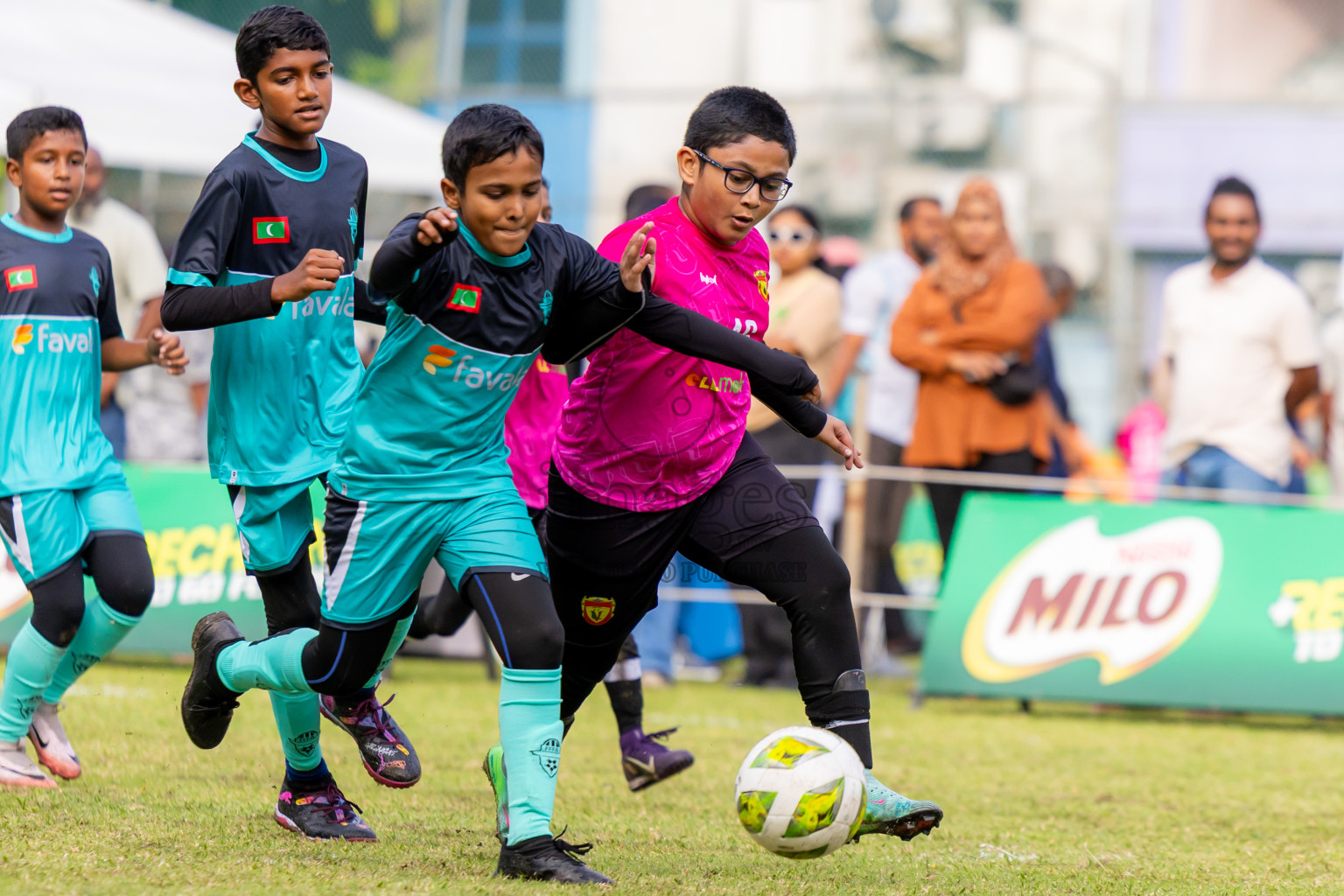 Day 1 of MILO Academy Championship 2025 (U-12) was held at Henveiru Stadium in Male', Maldives on Thursday, 1st May 2025. Photos: Nausham Waheed / images.mv