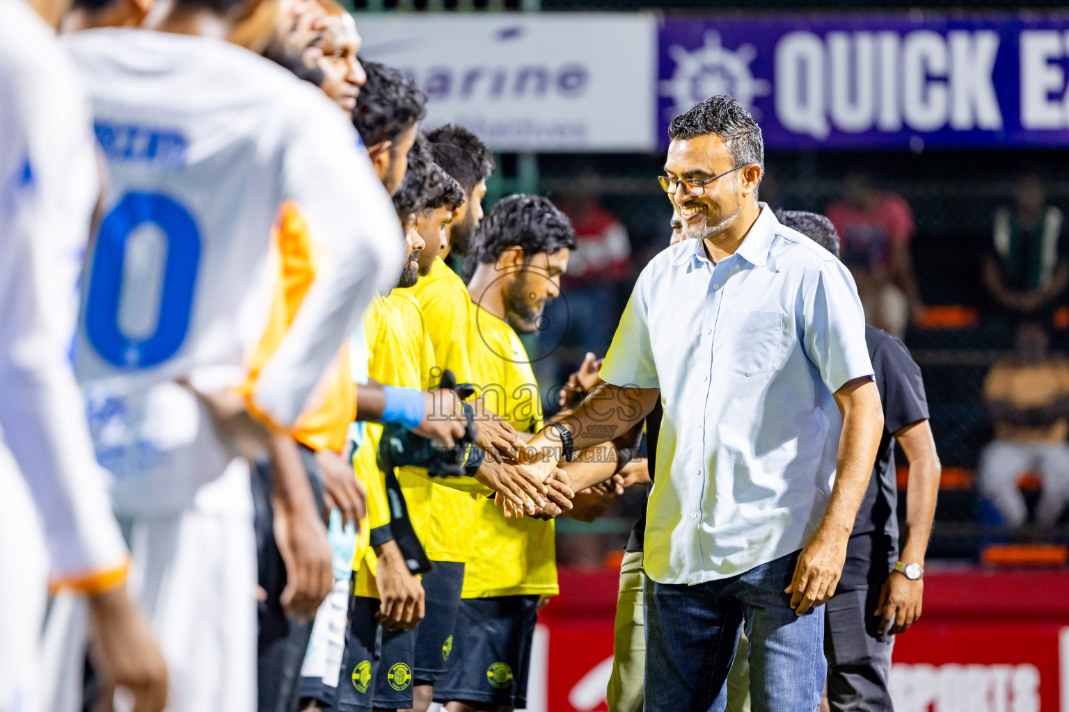 Gdh Gadhdhoo vs S Hithadhoo in zone round Day 30 of Golden Futsal Challenge 2025 was held on Monday , 3rd February 2025, in Hulhumale', Maldives. Photos: Nausham Waheed / images.mv