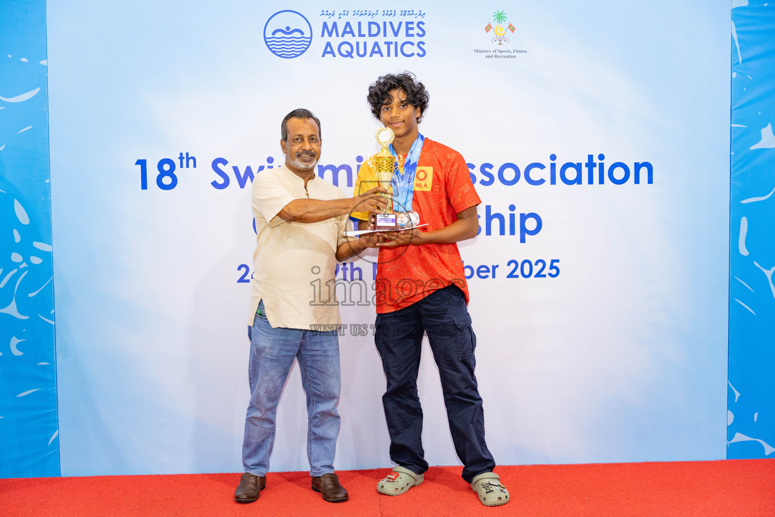 18th Swimming Association Championship 2025, Closing Ceremony was held on Saturday, 29th November 2025 at Swimming Track Hulhumale', Maldives. Photos: Areef Adam / images.mv