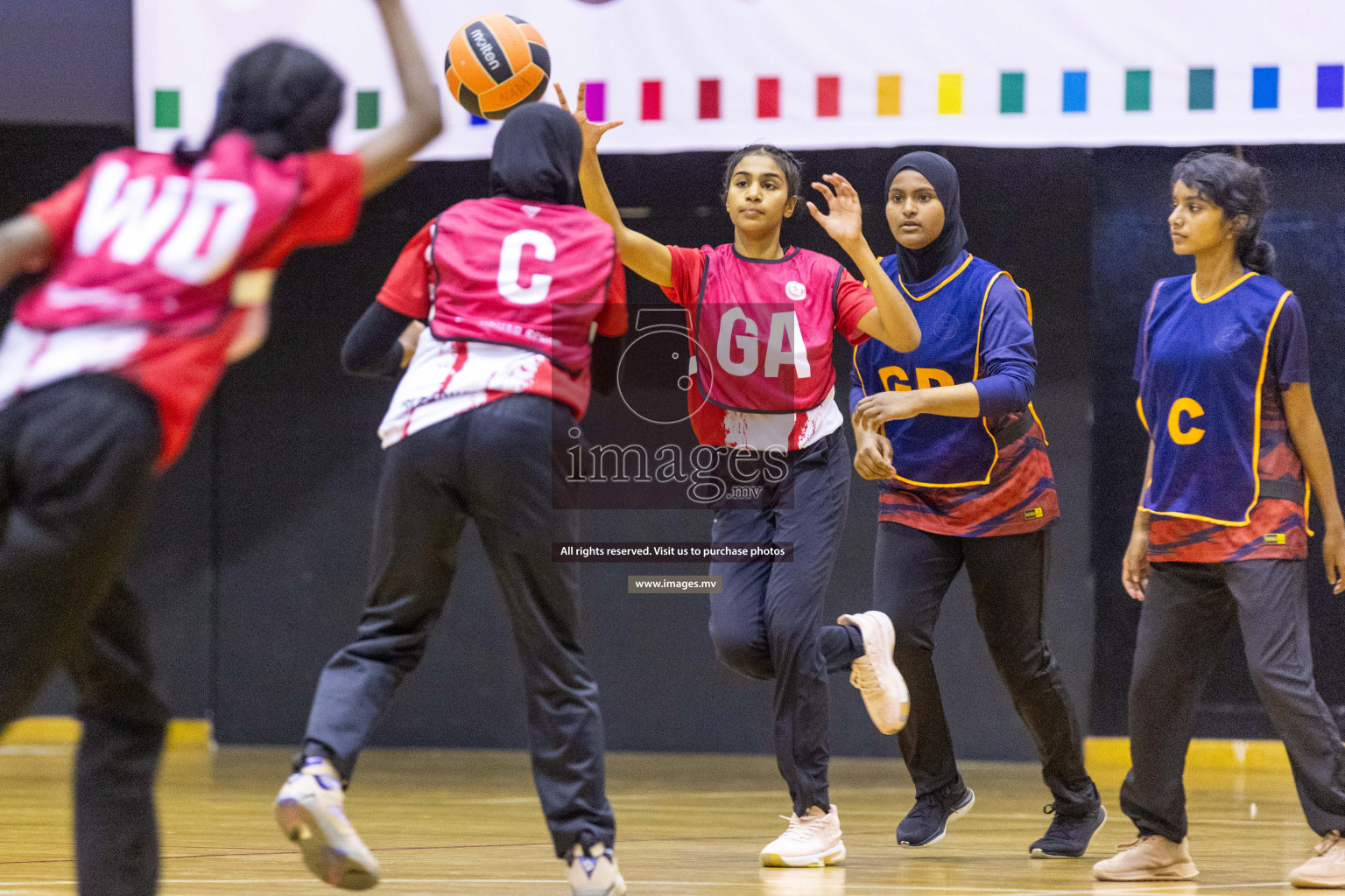 Day7 of 24th Interschool Netball Tournament 2023 was held in Social Center, Male', Maldives on 2nd November 2023. Photos: Nausham Waheed / images.mv