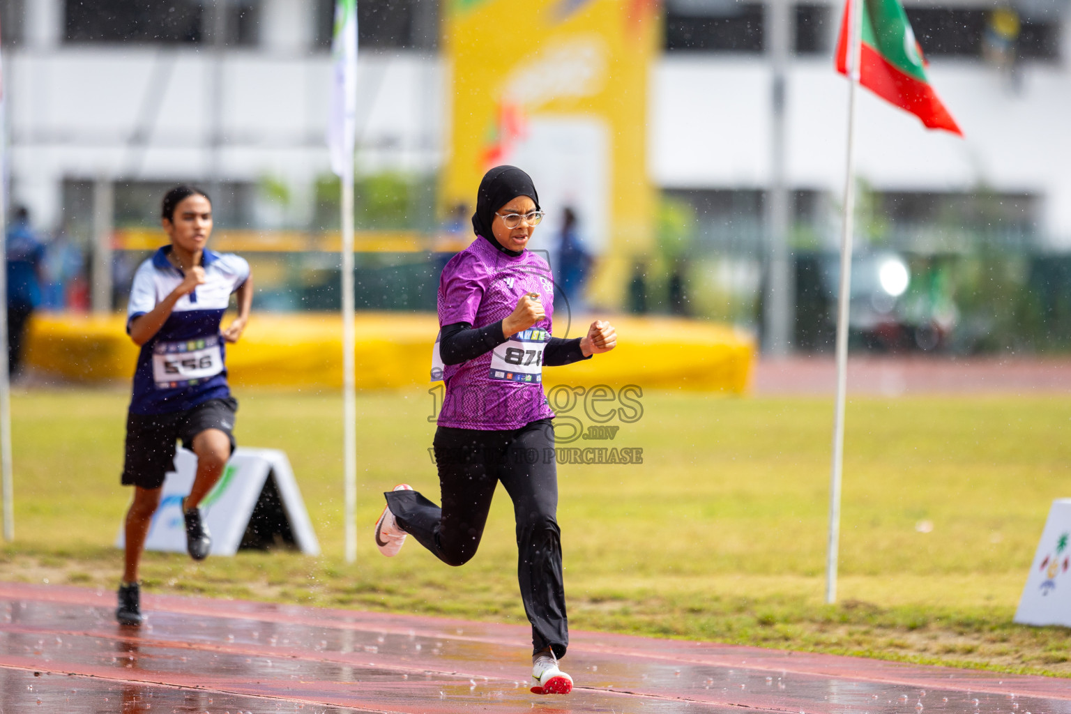 Day 1 of MWSC Interschool Athletics Championships 2024 held in Hulhumale Running Track, Hulhumale, Maldives on Saturday, 9th November 2024. 
Photos by: Ismail Thoriq / images.mv