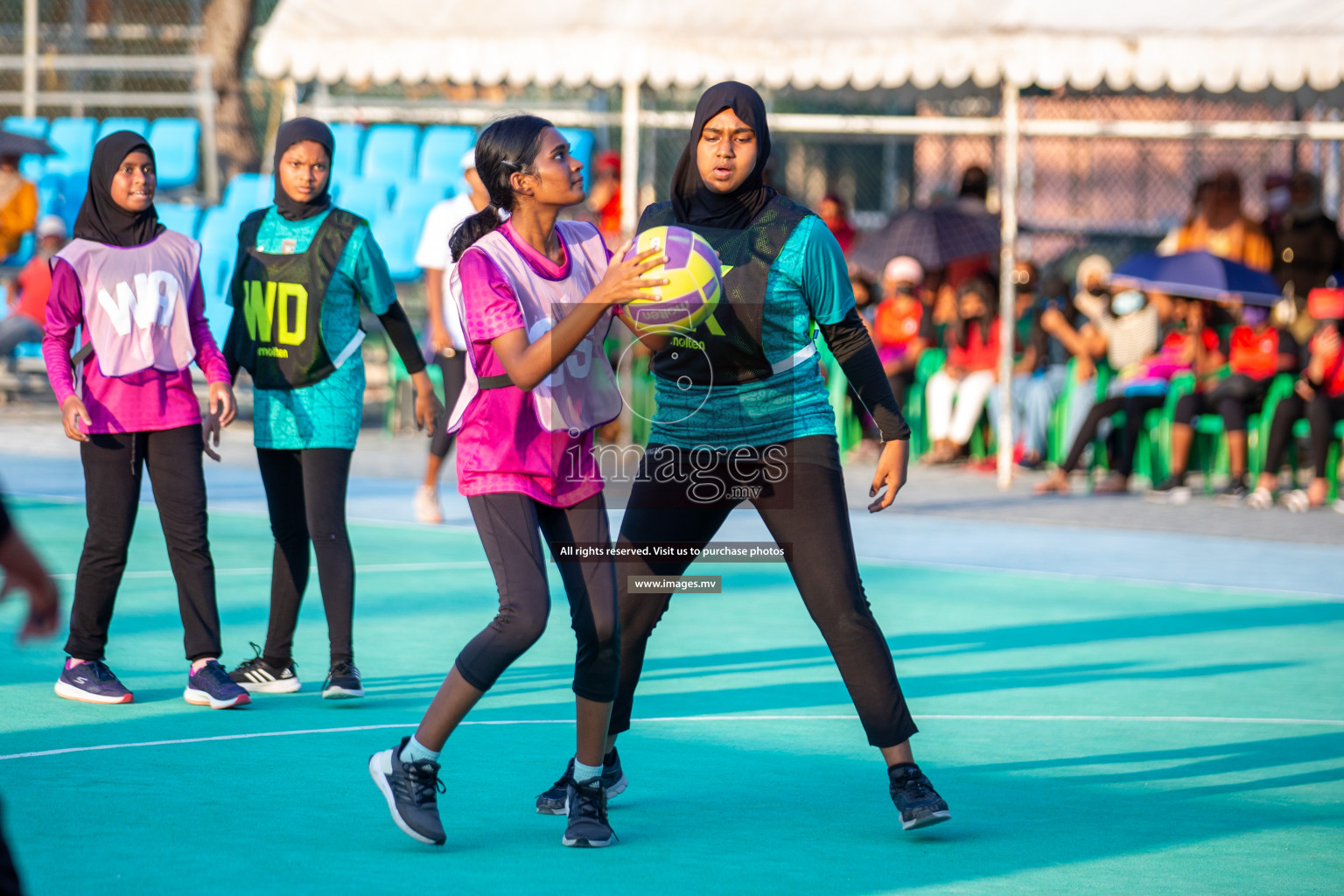 Day 3 of Junior Netball Championship 2022 on 5 March 2022 held in Male', Maldives. Photos by Nausham Waheed & Hassan Simah.