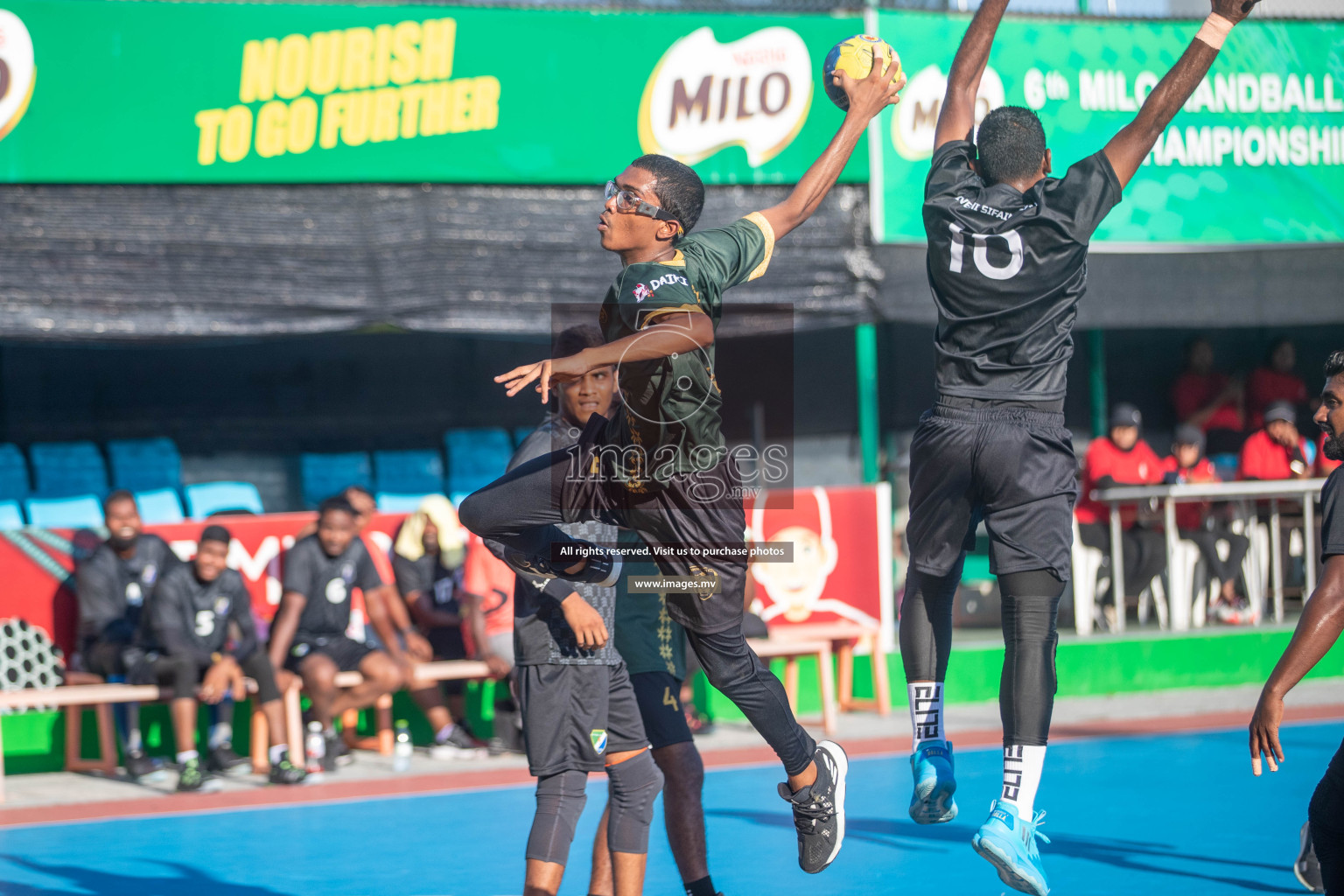 Day 5 of 6th MILO Handball Maldives Championship 2023, held in Handball ground, Male', Maldives on Friday, 24th May 2023 Photos: Shuu Abdul Sattar/ Images.mv