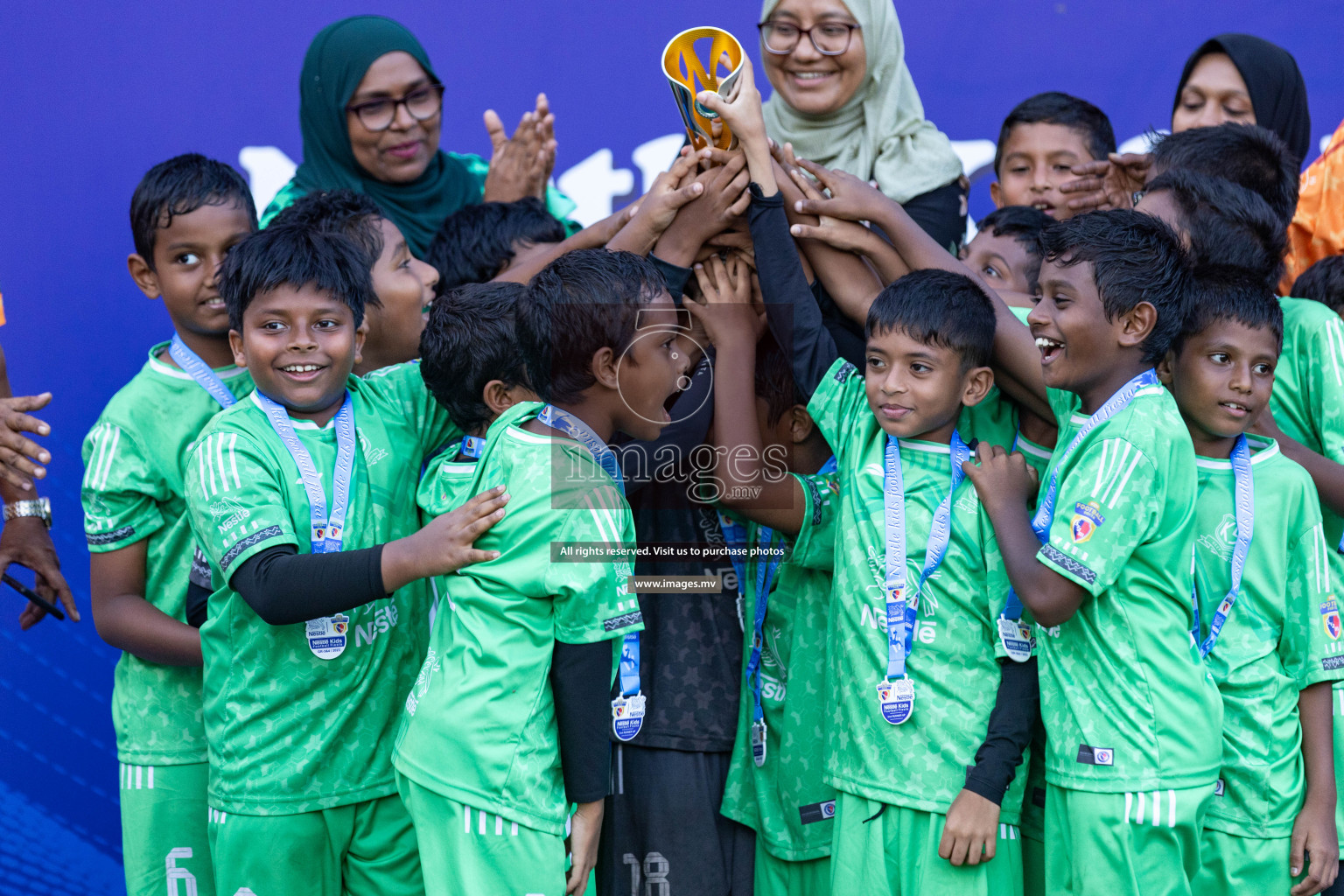 Day 4 of Nestle Kids Football Fiesta, held in Henveyru Football Stadium, Male', Maldives on Saturday, 14th October 2023 Photos: Nausham Waheed  / images.mv