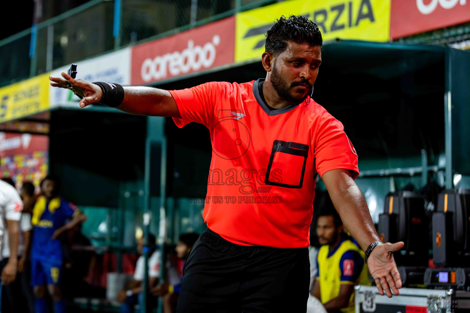 L. Gan VS B. Eydhafushi in the Finals of Golden Futsal Challenge 2024 which was held on Thursday, 7th March 2024, in Hulhumale', Maldives. 
Photos: Hassan Simah / images.mv