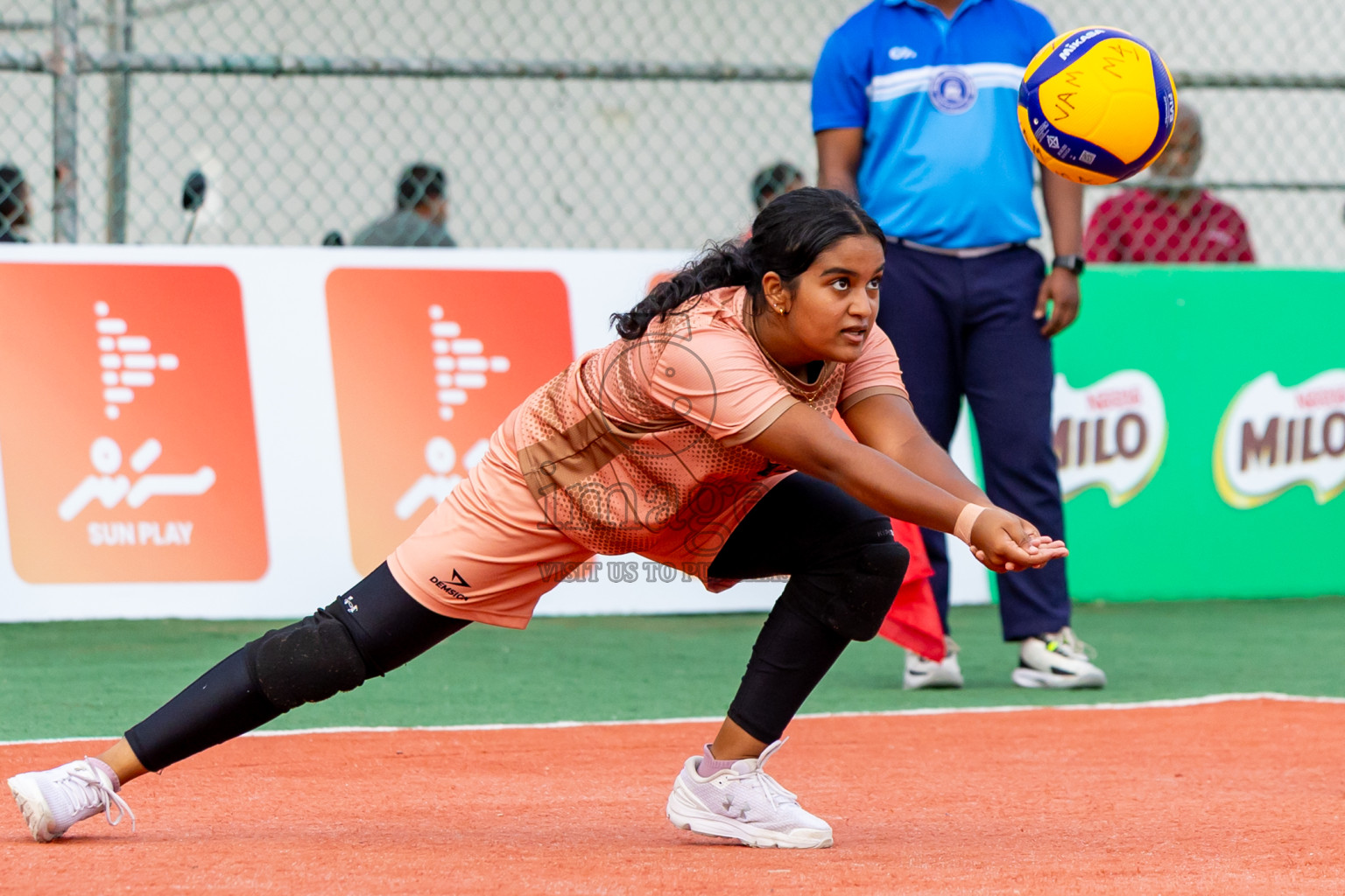 City Sports Club vs Alma Sports Club in Milo National Junior Volleyball Championship 2025 Day 4 was held on Tuesday, 25th November 2025 at Ekuveni Turf Court Male', Maldives. Photos: Nausham Waheed / images.mv
