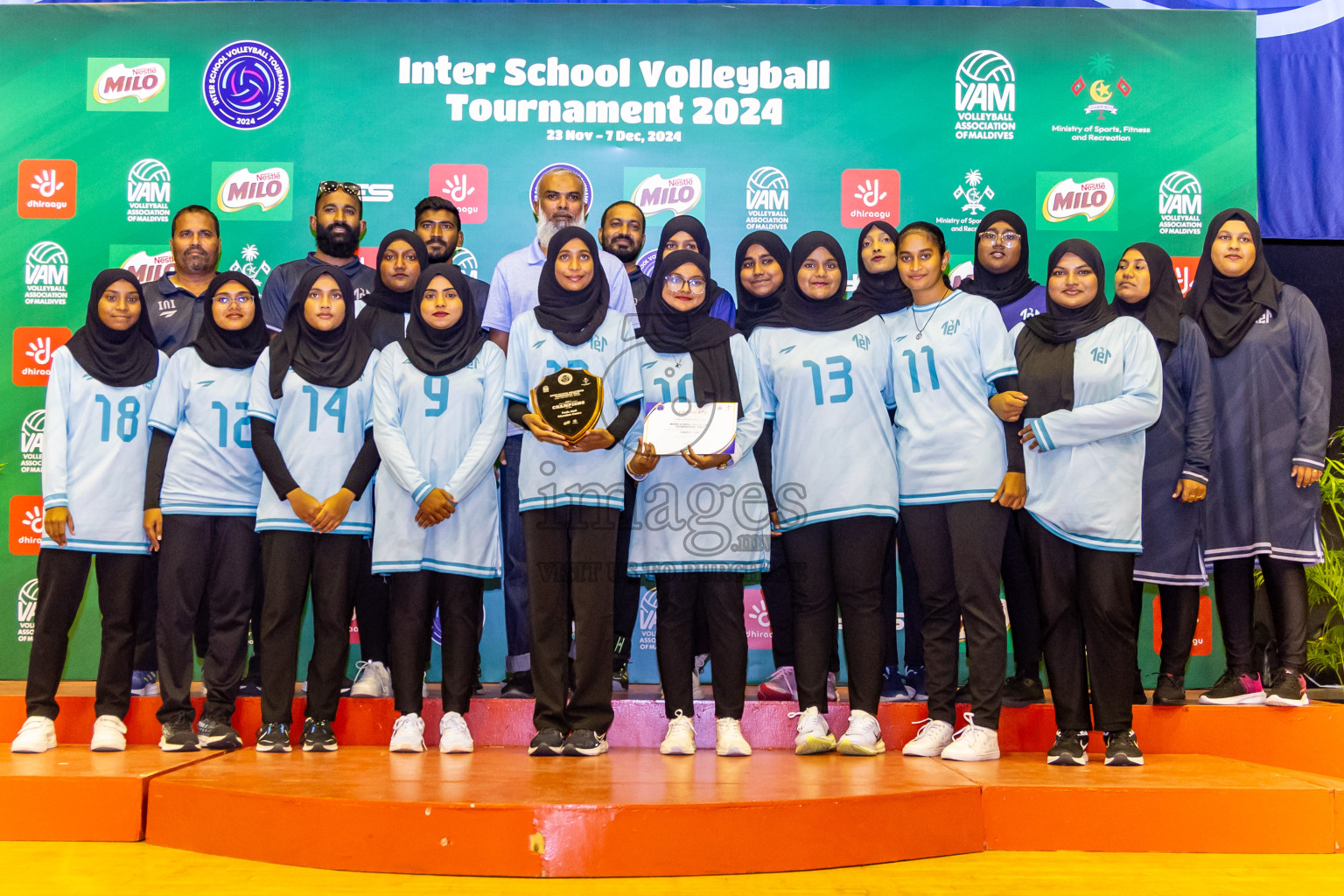 Finals of Interschool Volleyball Tournament 2024 was held in Social Center at Male', Maldives on Friday, 6th December 2024. Photos: Nausham Waheed / images.mv