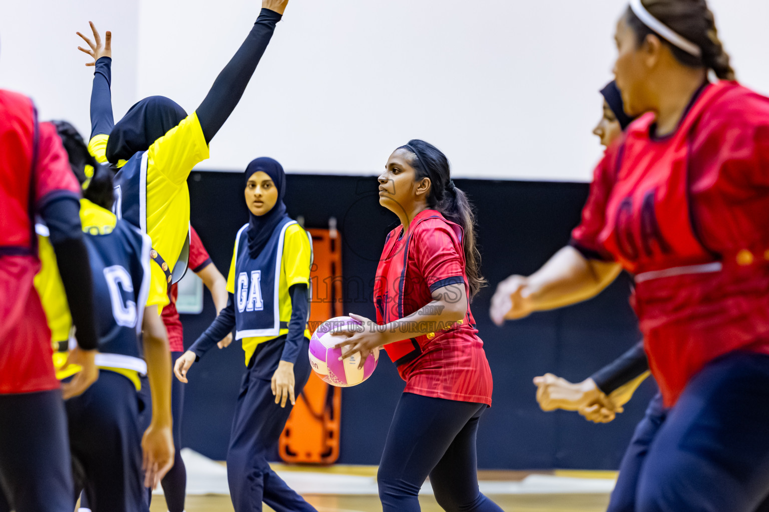 C Matrix vs KYRC in Day 2 of 24th Milo Netball Association Championship held in Social Center at Male', Maldives on Tuesday, 2nd September 2025. Photos: Nausham Waheed / images.mv