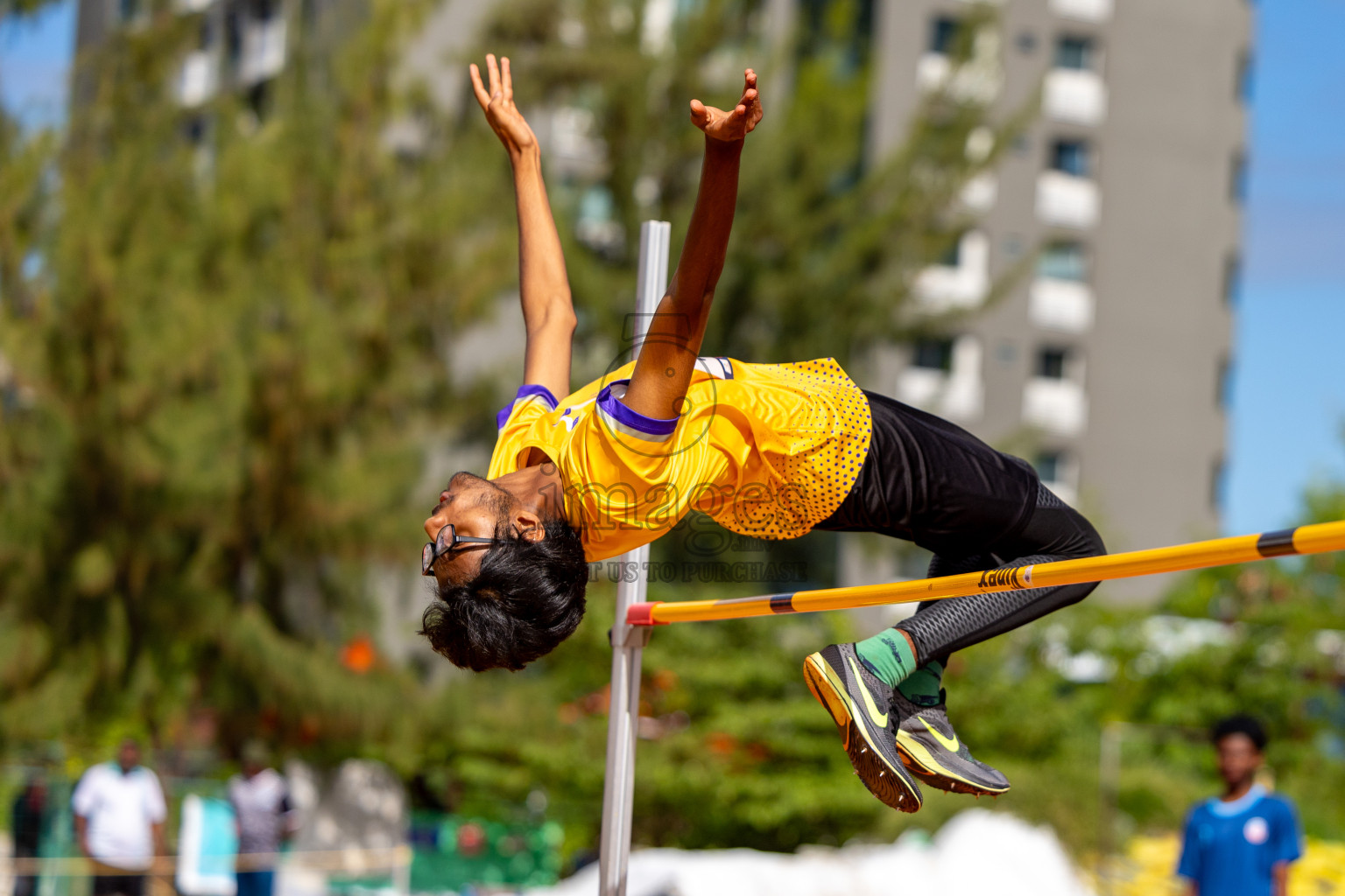 Day 2 of MWSC Interschool Athletics Championships 2024 held in Hulhumale Running Track, Hulhumale, Maldives on Sunday, 10th November 2024. 
Photos by:  Hassan Simah / Images.mv