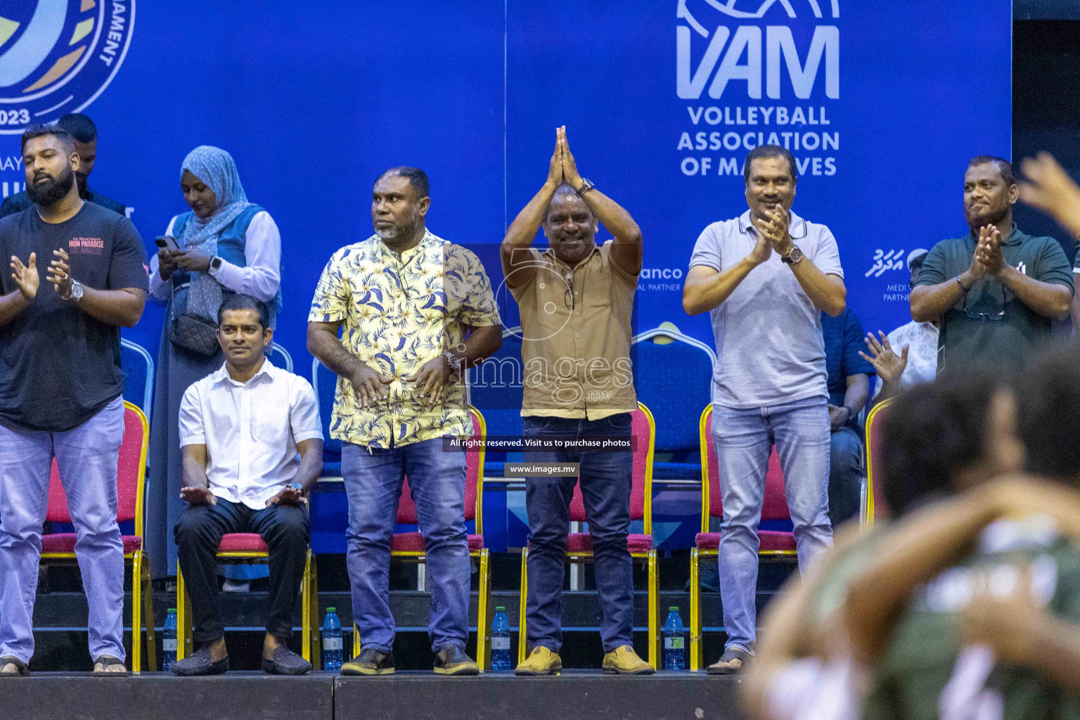 Final of Inter Company-Office Volleyball Tournament 2023 was held in Social Center, Male', Maldives on Saturday, 20th May 2023.  Photos: Ismail Thoriq / images.mv