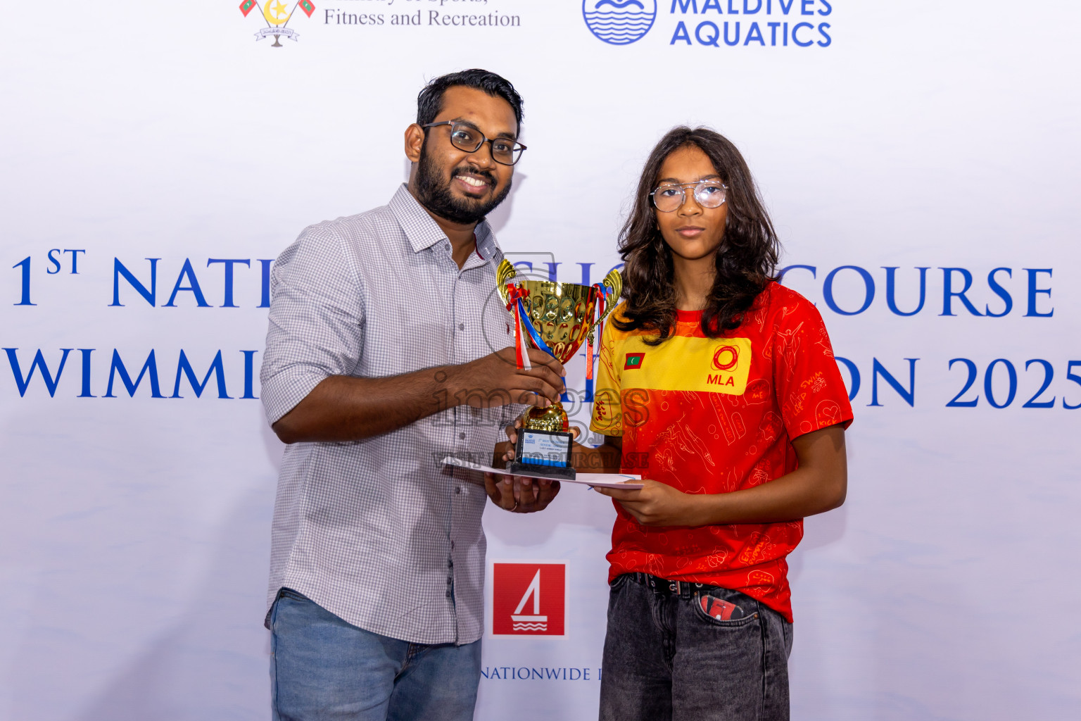 Closing Ceremony of 1st National Short Course Swimming Competition held in Hulhumale', Maldives on Thursday, 19th June 2025. Photos: Nausham Waheed / images.mv