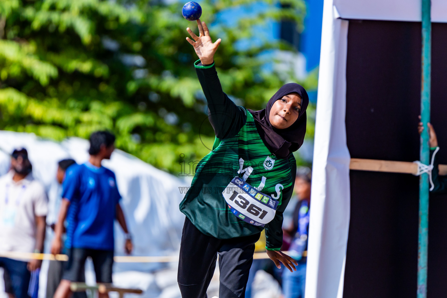 Day 3 of MWSC Interschool Athletics Championships 2024 held in Hulhumale Running Track, Hulhumale, Maldives on Monday, 11th November 2024. Photos by:  Nausham Waheed / Images.mv