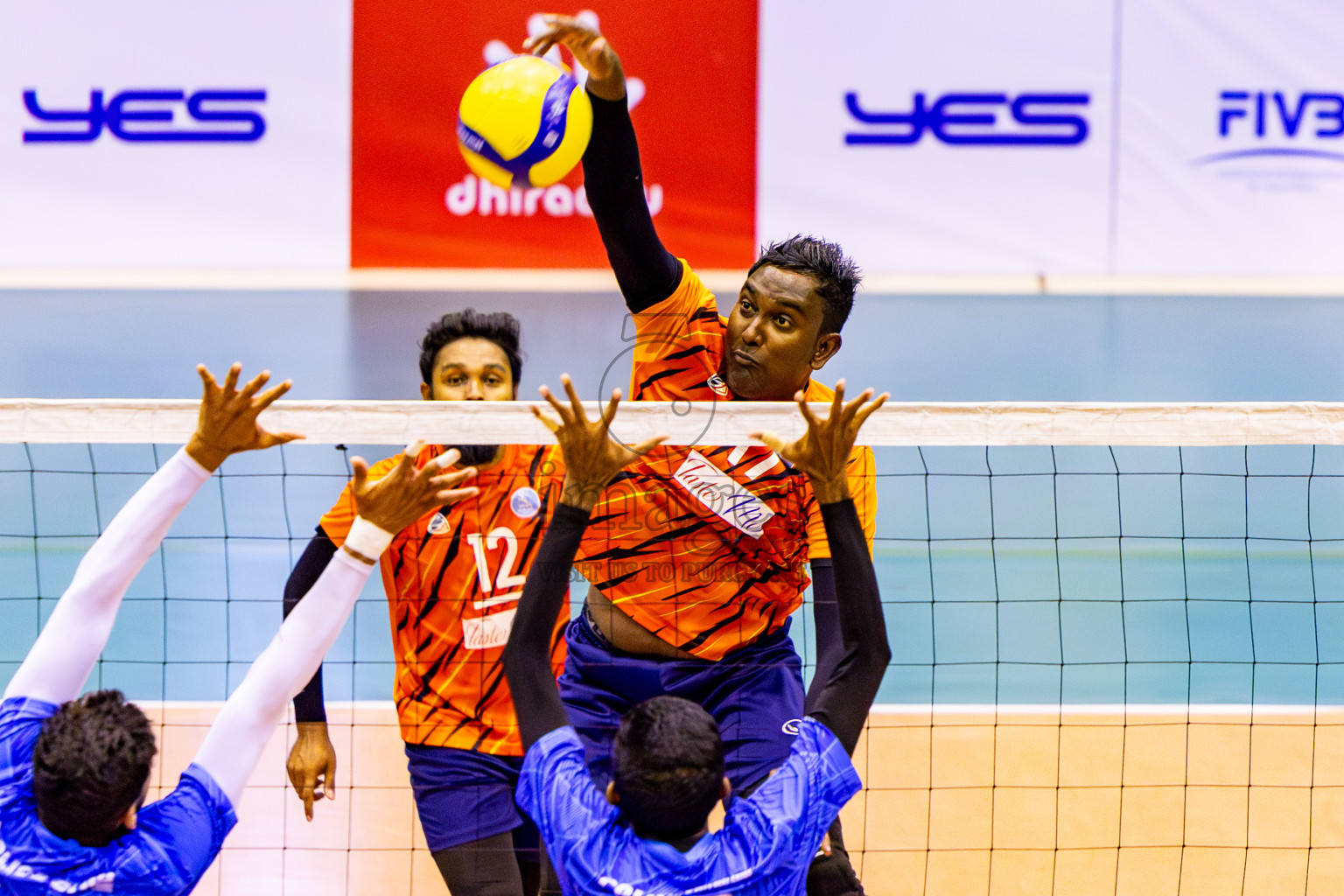 Sports Club City vs Police Club in Day 3 of MILO VAM Cup 2024 Men's Division was held in Social Center Indoor Hall on Wednesday, 30th October 2024. Photos: Nausham Waheed / images.mv